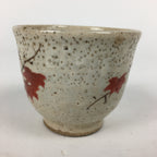 Japanese Ceramic Teacup Yunomi Vtg White Japanese Maple Sencha TC283