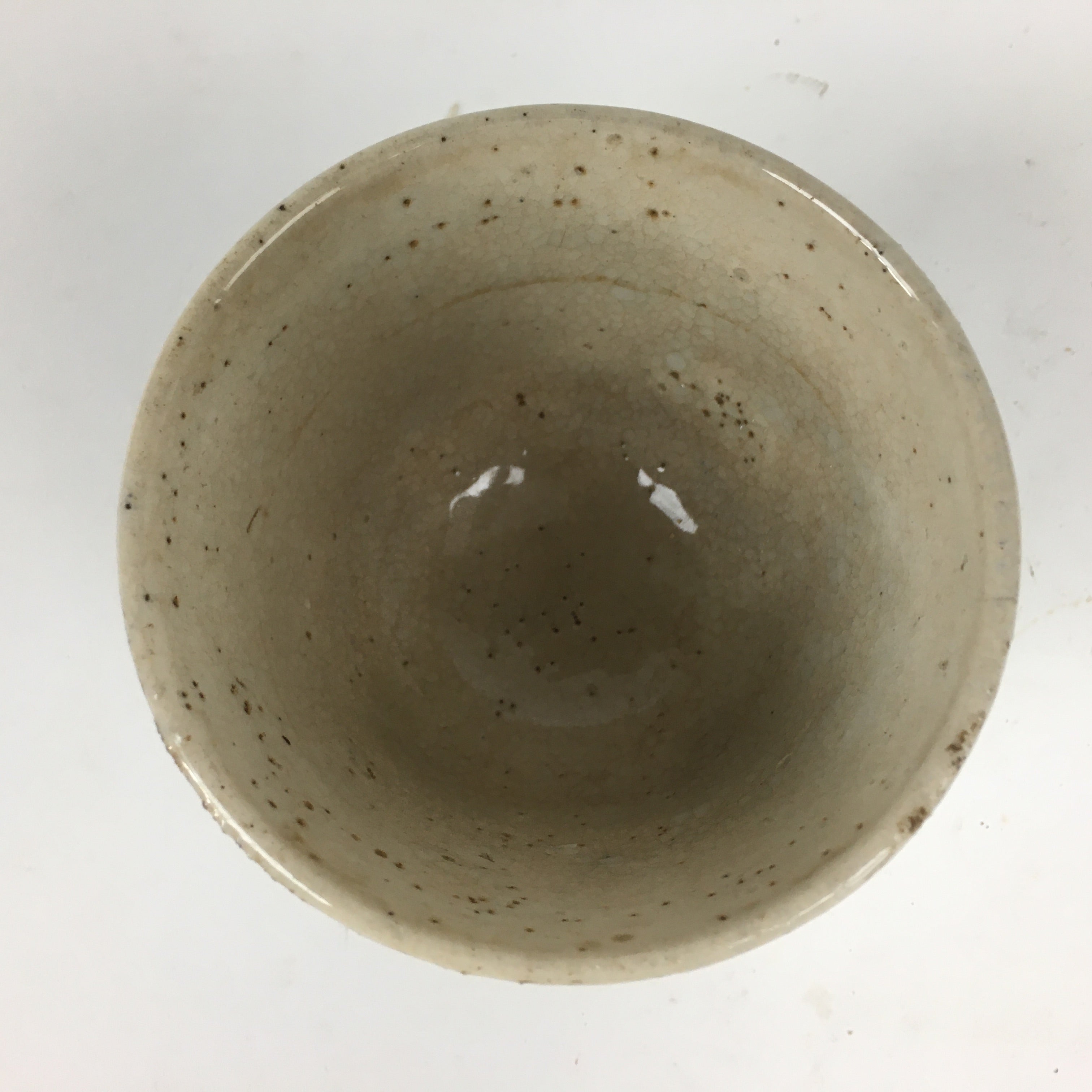 Japanese Ceramic Teacup Yunomi Vtg White Japanese Maple Sencha TC283