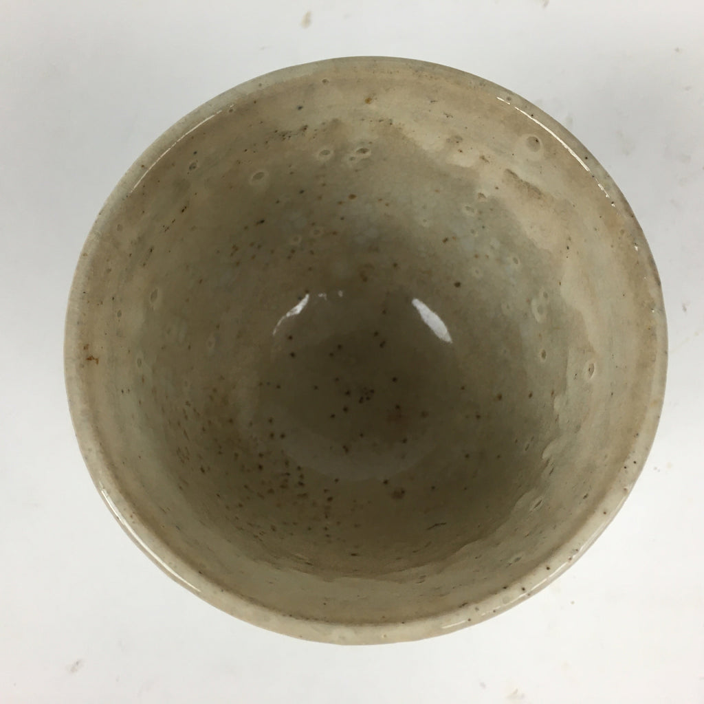 Japanese Ceramic Teacup Yunomi Vtg White Japanese Maple Sencha TC284
