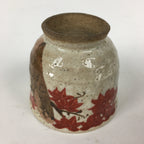 Japanese Ceramic Teacup Yunomi Vtg White Japanese Maple Sencha TC285