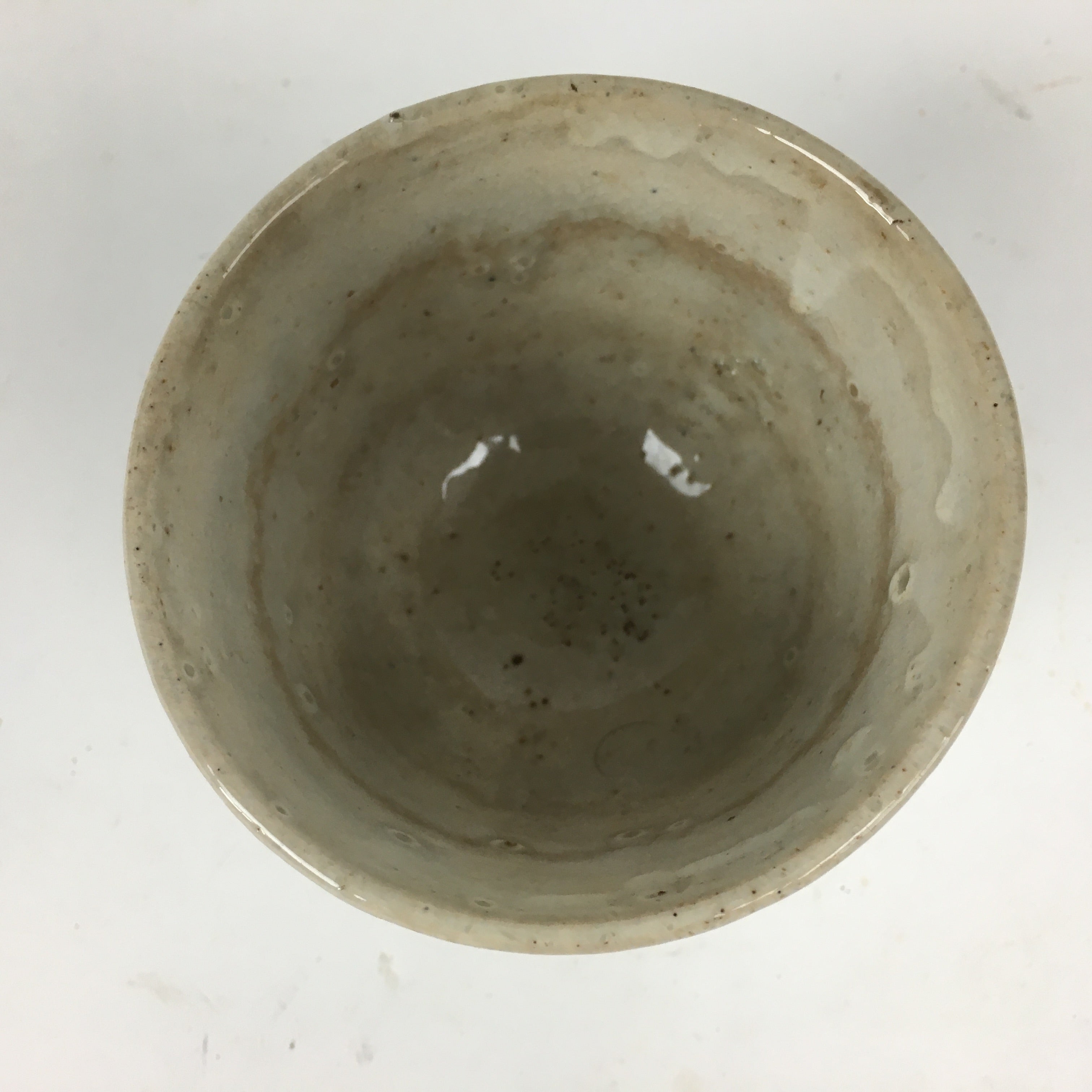 Japanese Ceramic Teacup Yunomi Vtg White Japanese Maple Sencha TC285