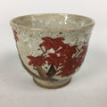 Japanese Ceramic Teacup Yunomi Vtg White Japanese Maple Sencha TC285