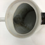Japanese Ceramic Teapot Vtg Kyusu Gray Autumn Leaves Design Sencha PP542