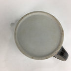 Japanese Ceramic Teapot Vtg Kyusu Gray Autumn Leaves Design Sencha PP542