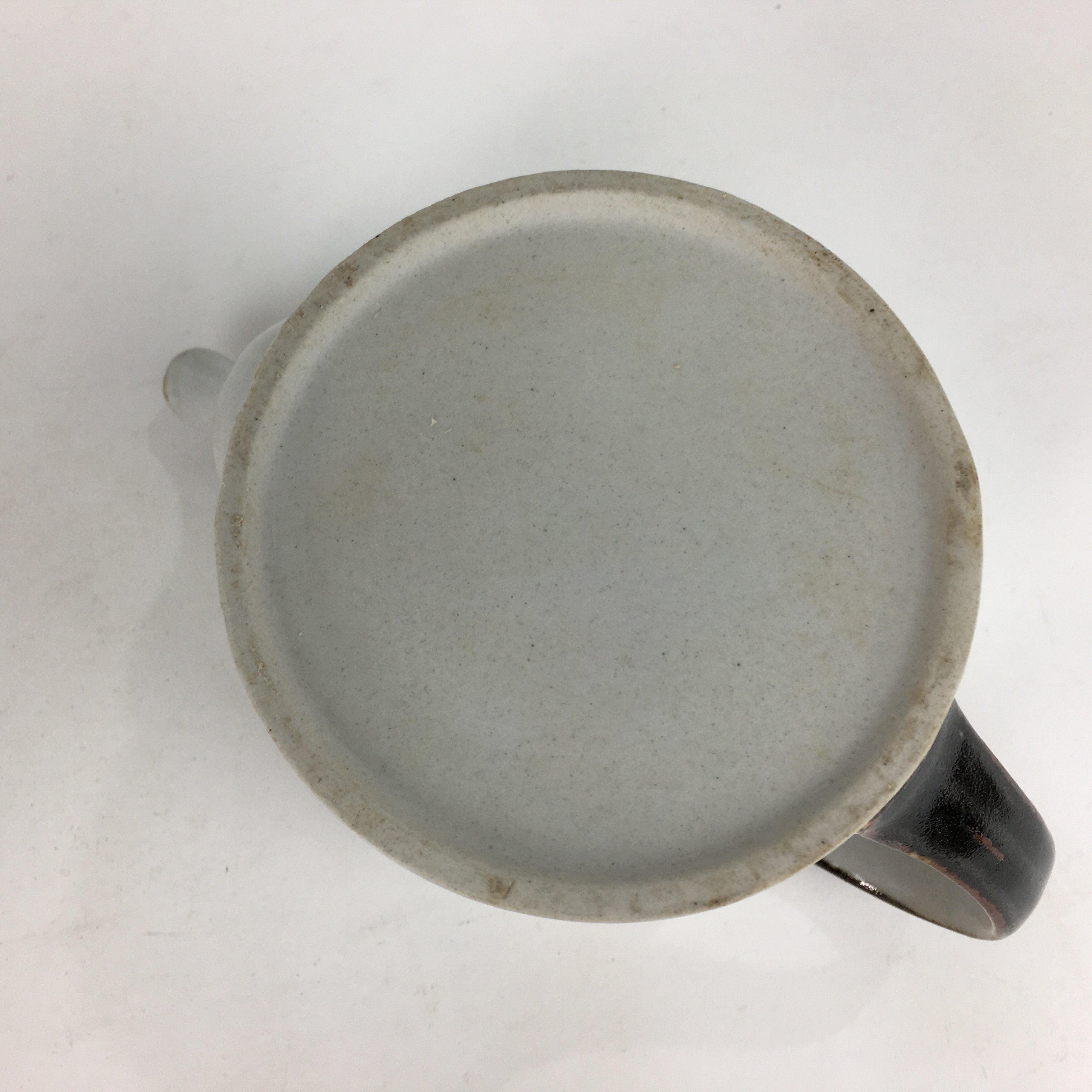 Japanese Ceramic Teapot Vtg Kyusu Gray Autumn Leaves Design Sencha PP542