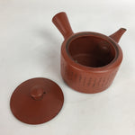 Japanese Ceramic Teapot Vtg Red Pottery Red Clay Kyusu Strainer Sencha PP567