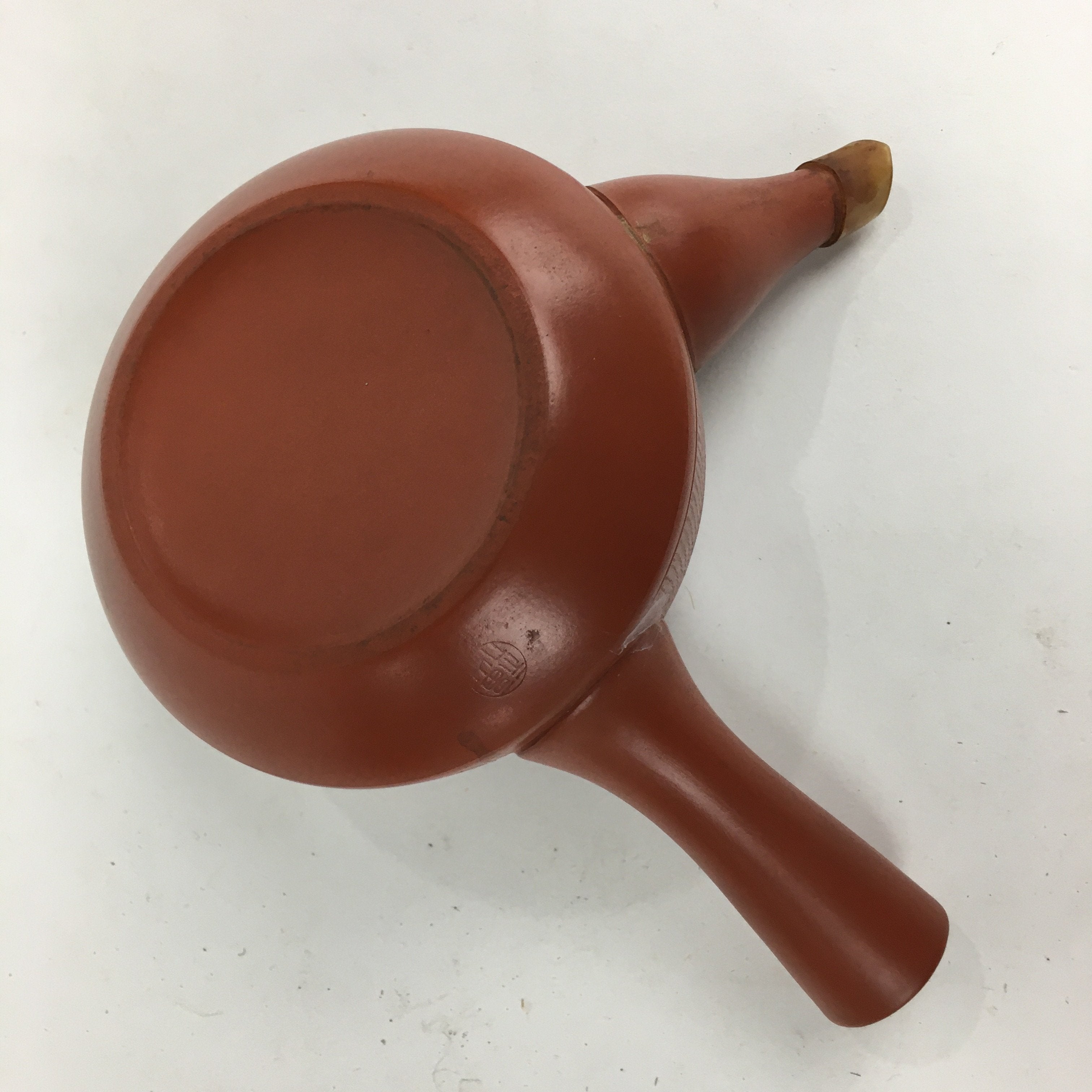 Japanese Ceramic Teapot Vtg Red Pottery Red Clay Kyusu Strainer Sencha PP739