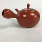 Japanese Ceramic Teapot Vtg Red Pottery Red Clay Kyusu Strainer Sencha PP740