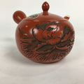 Japanese Ceramic Teapot Vtg Red Pottery Red Clay Kyusu Strainer Sencha PP740