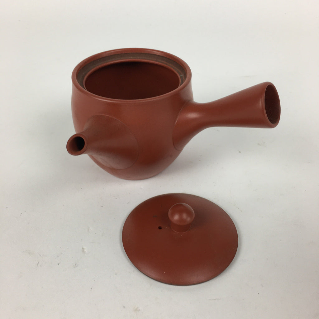 Japanese Ceramic Teapot Vtg Red Pottery Red Clay Shudei Kyusu Sencha PP834