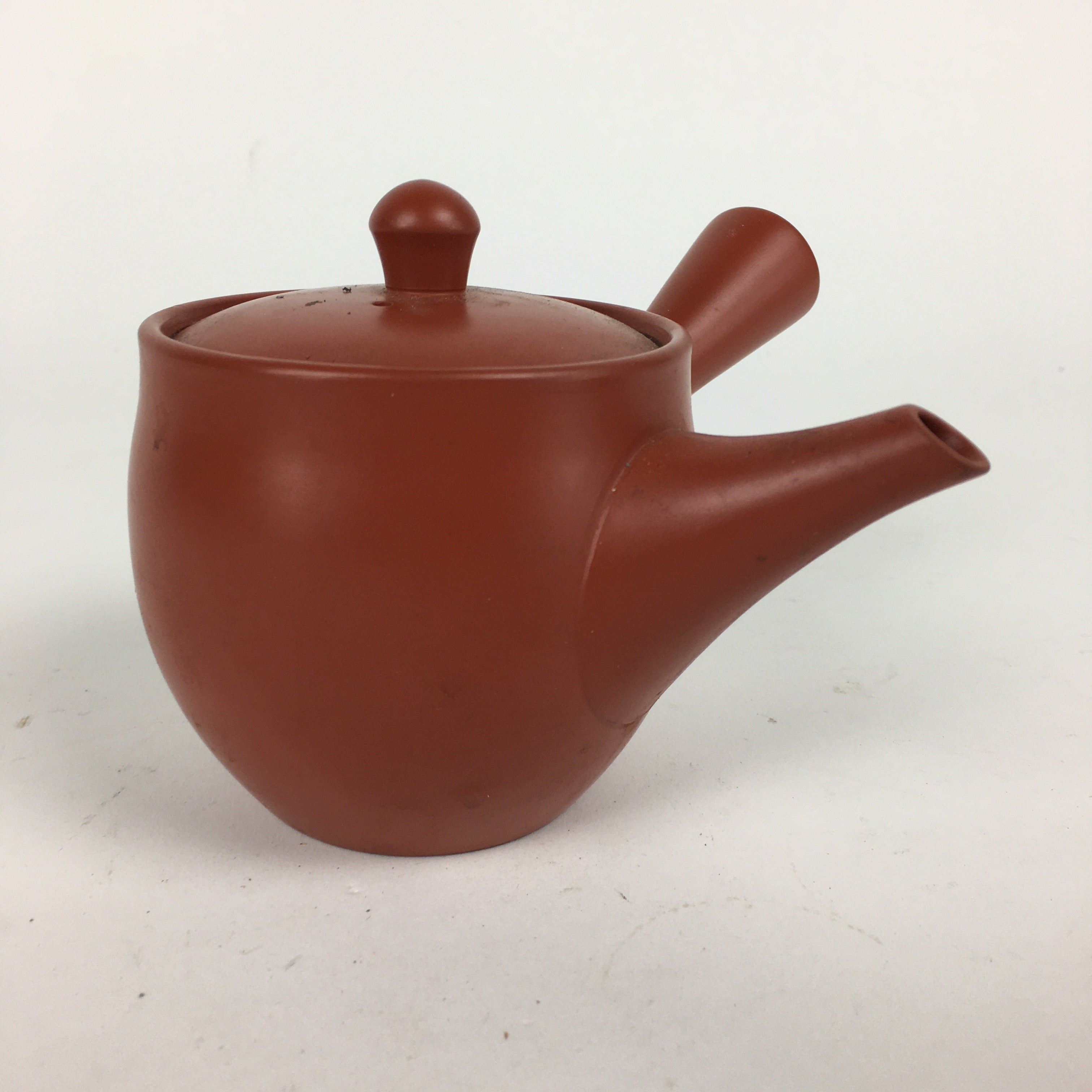 Japanese Ceramic Teapot Vtg Red Pottery Red Clay Shudei Kyusu Sencha PP834