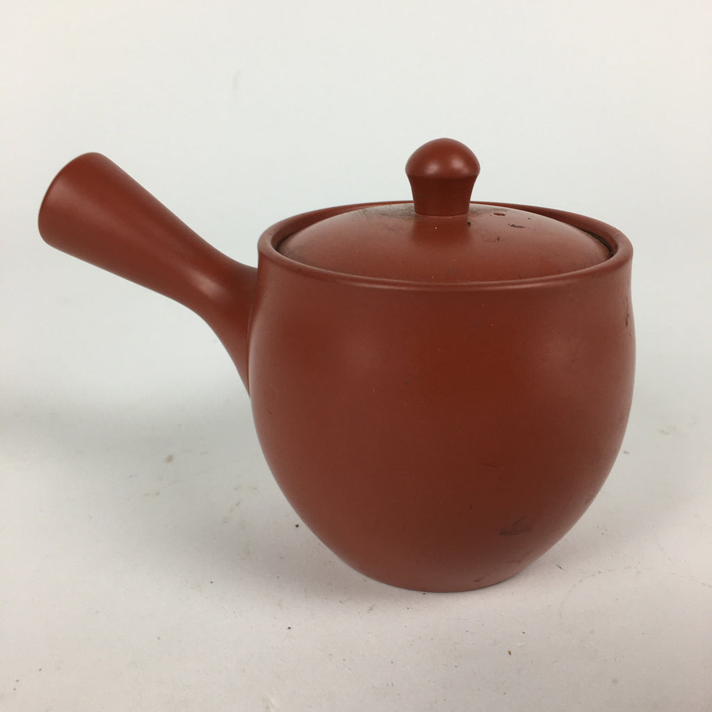 Japanese Ceramic Teapot Vtg Red Pottery Red Clay Shudei Kyusu Sencha PP834