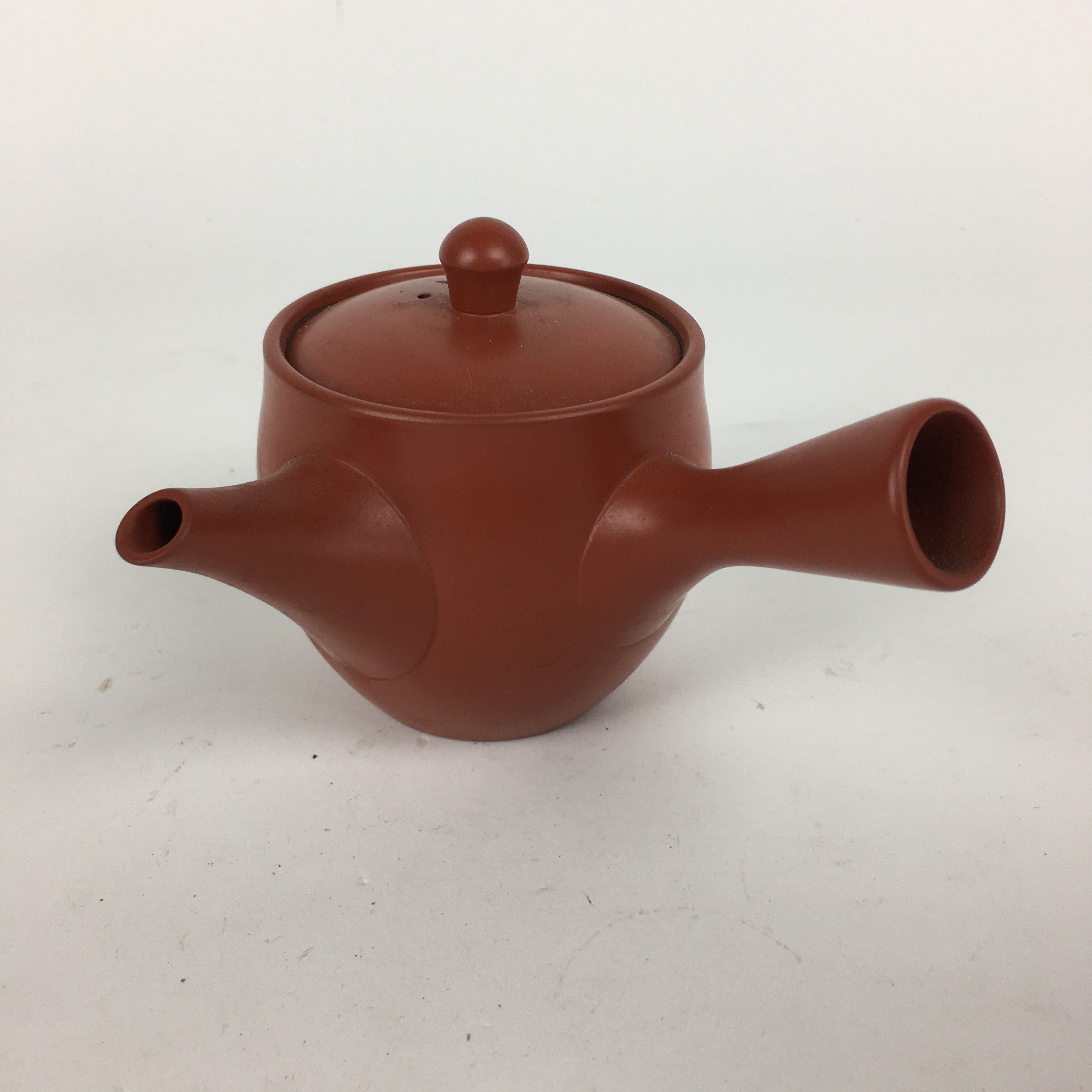 Japanese Ceramic Teapot Vtg Red Pottery Red Clay Shudei Kyusu Sencha PP834