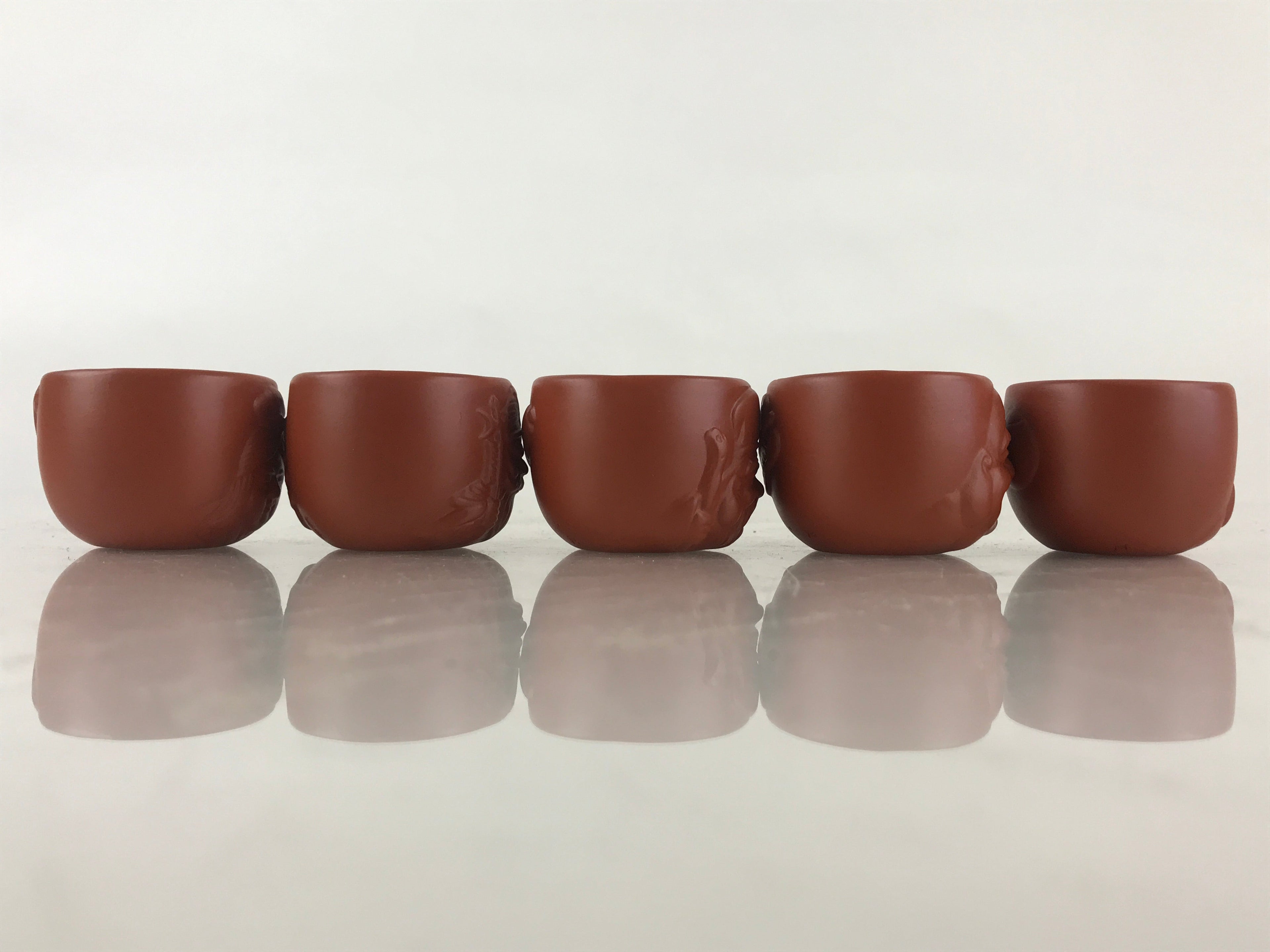 Japanese Ceramic Tokoname Ware Sake Cup And Bottle Set Vtg Guinomi Tokkuri PX677