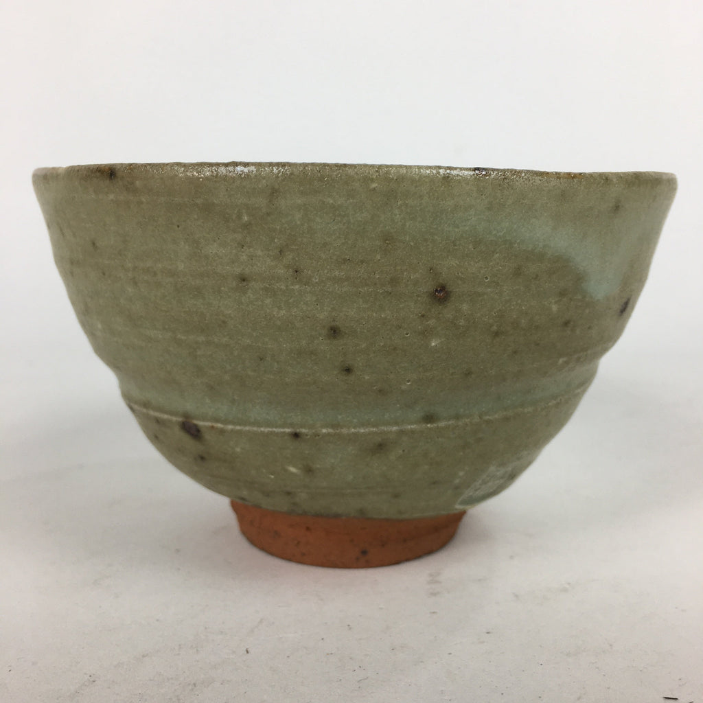 Japanese Ceramic Tokoname Ware Tea Ceremony Bowl Vtg Bluish Brown Chawan GTB744