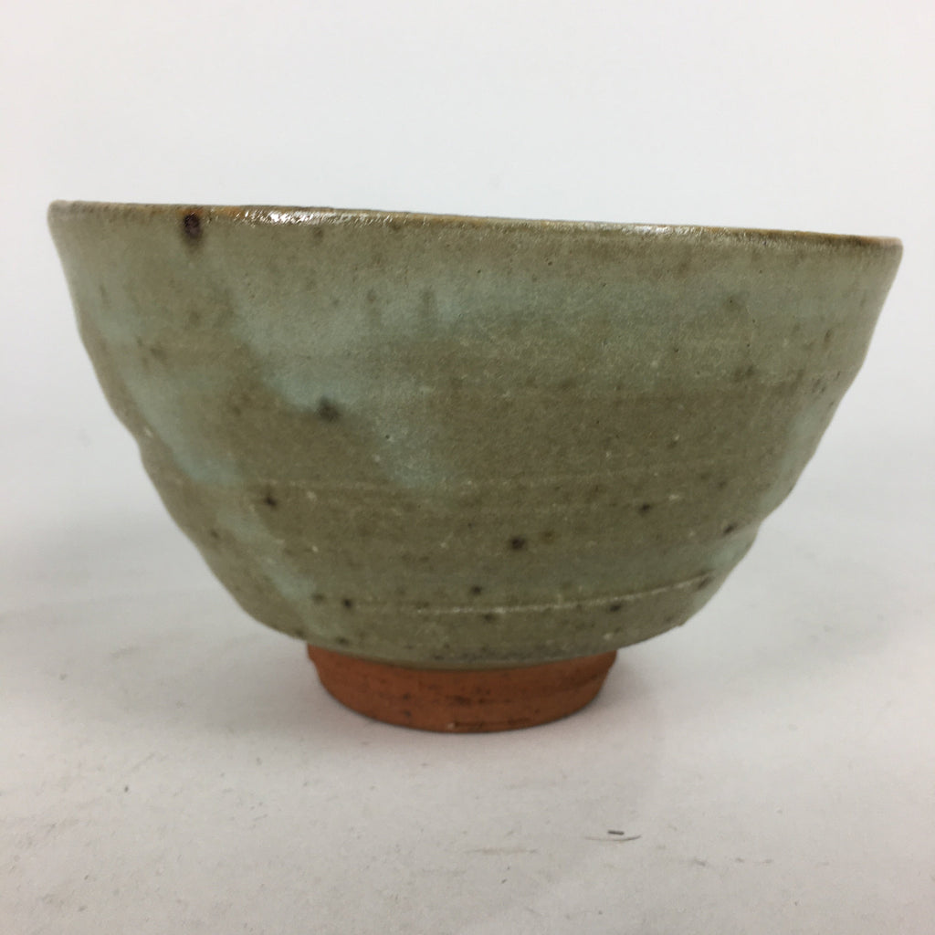 Japanese Ceramic Tokoname Ware Tea Ceremony Bowl Vtg Bluish Brown Chawan GTB744