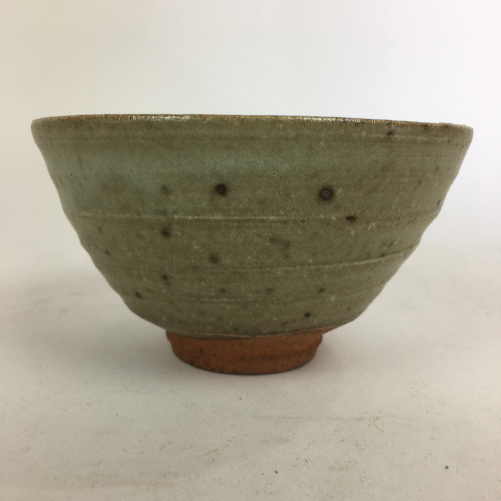 Japanese Ceramic Tokoname Ware Tea Ceremony Bowl Vtg Bluish Brown Chawan GTB769