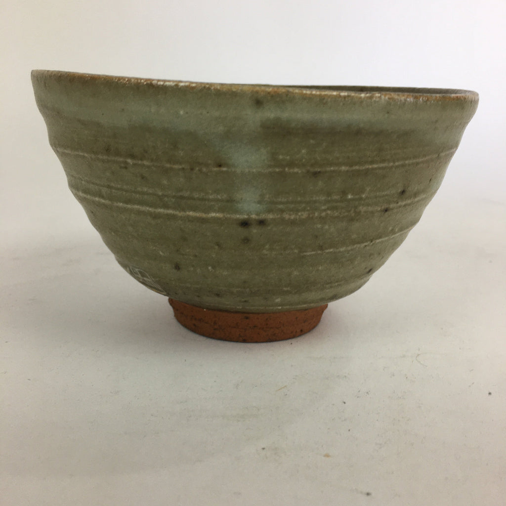 Japanese Ceramic Tokoname Ware Tea Ceremony Bowl Vtg Bluish Brown Chawan GTB769