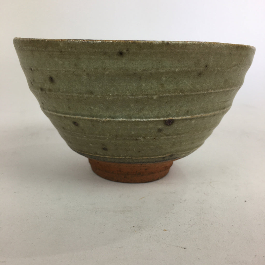Japanese Ceramic Tokoname Ware Tea Ceremony Bowl Vtg Bluish Brown Chawan GTB769
