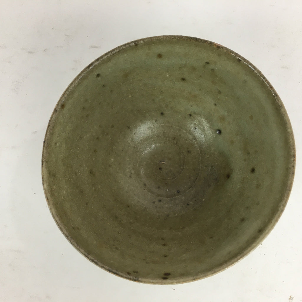 Japanese Ceramic Tokoname Ware Tea Ceremony Bowl Vtg Bluish Brown Chawan GTB769