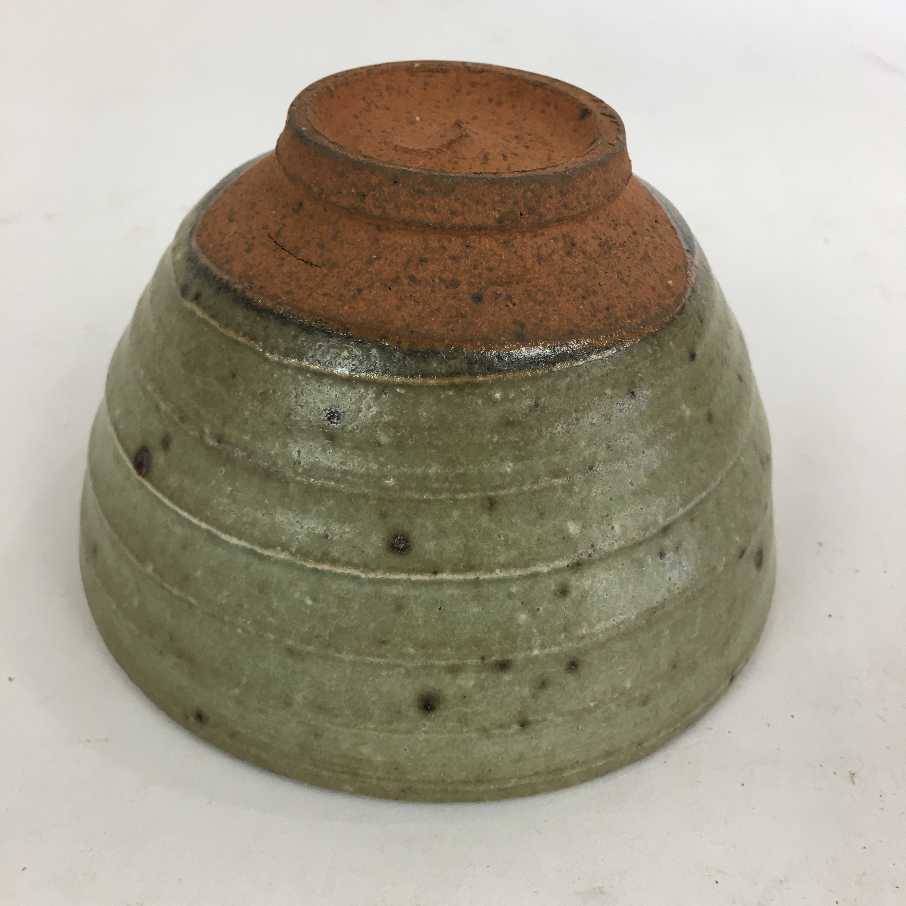 Japanese Ceramic Tokoname Ware Tea Ceremony Bowl Vtg Bluish Brown Chawan GTB769