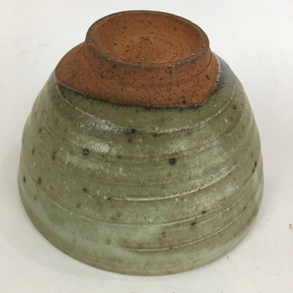 Japanese Ceramic Tokoname Ware Tea Ceremony Bowl Vtg Bluish Brown Chawan GTB769