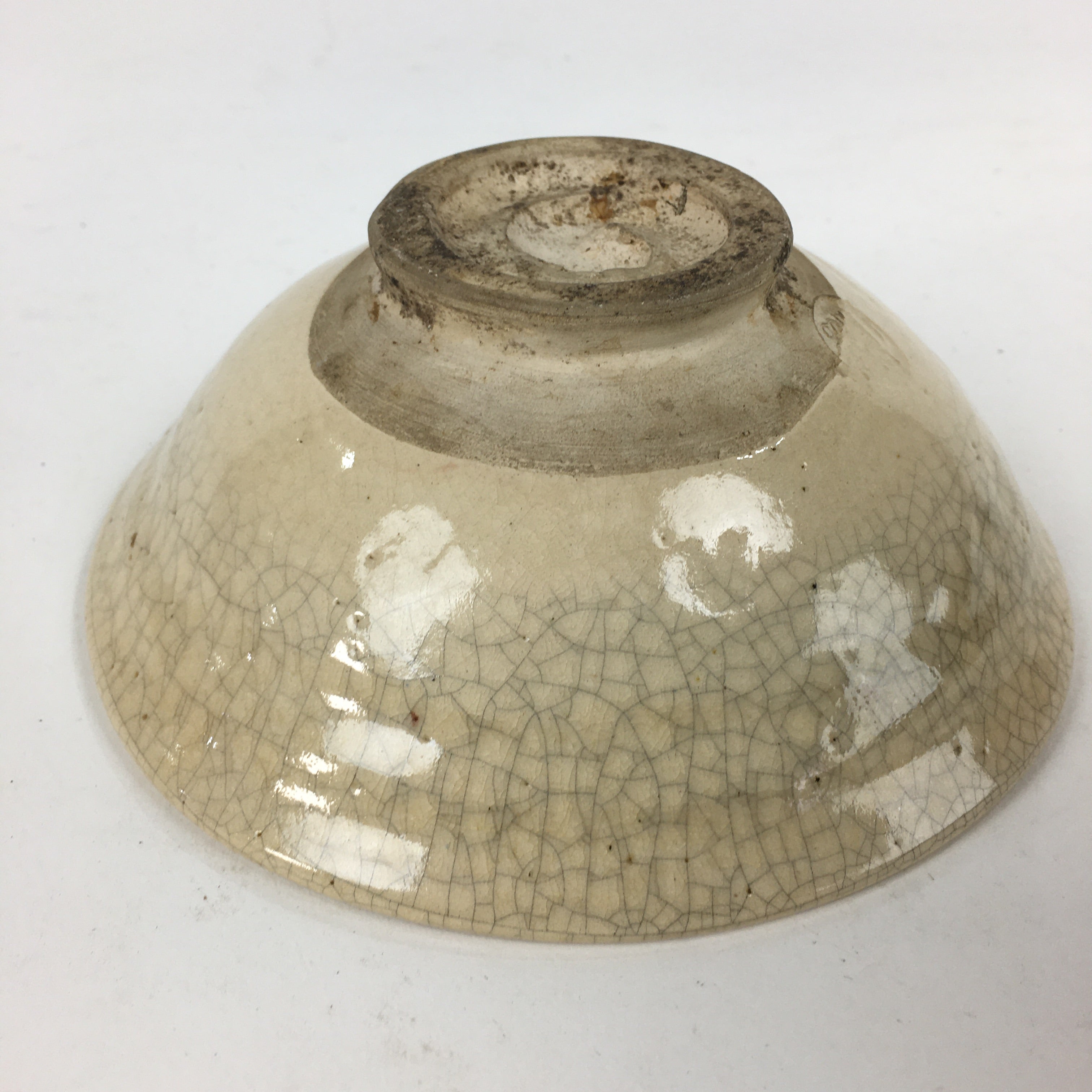 Japanese Ceramic Tokoname Ware Tea Ceremony Green Tea Bowl Vtg Chawan GTB844