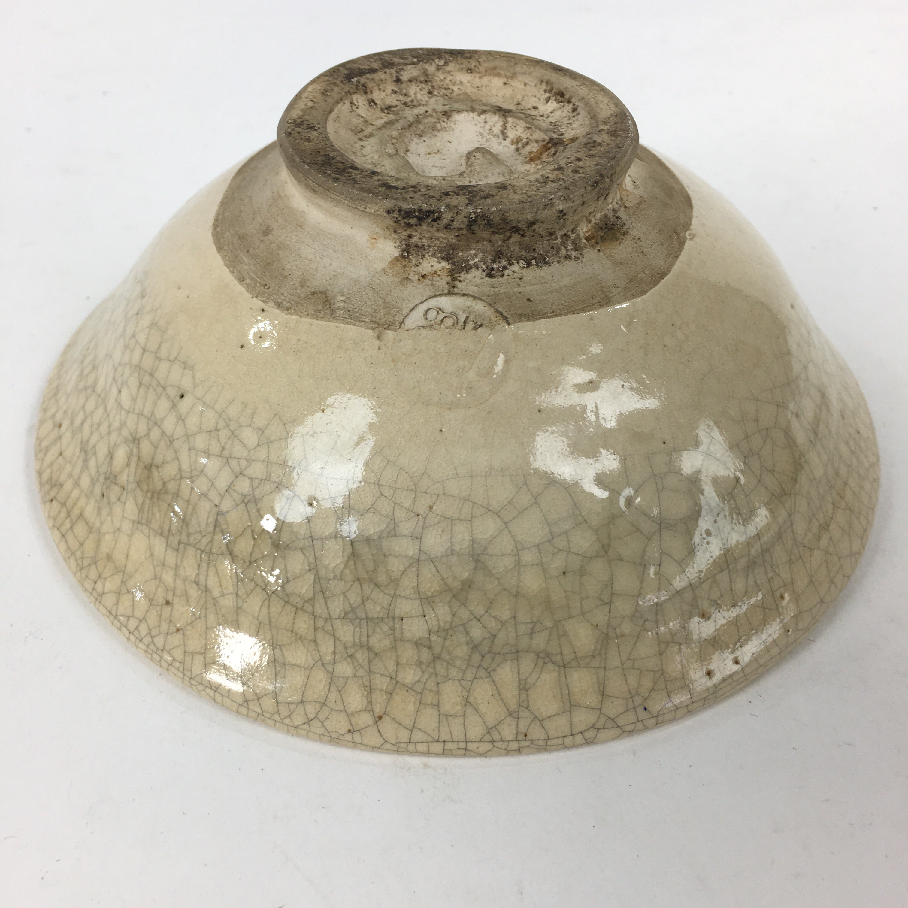 Japanese Ceramic Tokoname Ware Tea Ceremony Green Tea Bowl Vtg Chawan GTB844