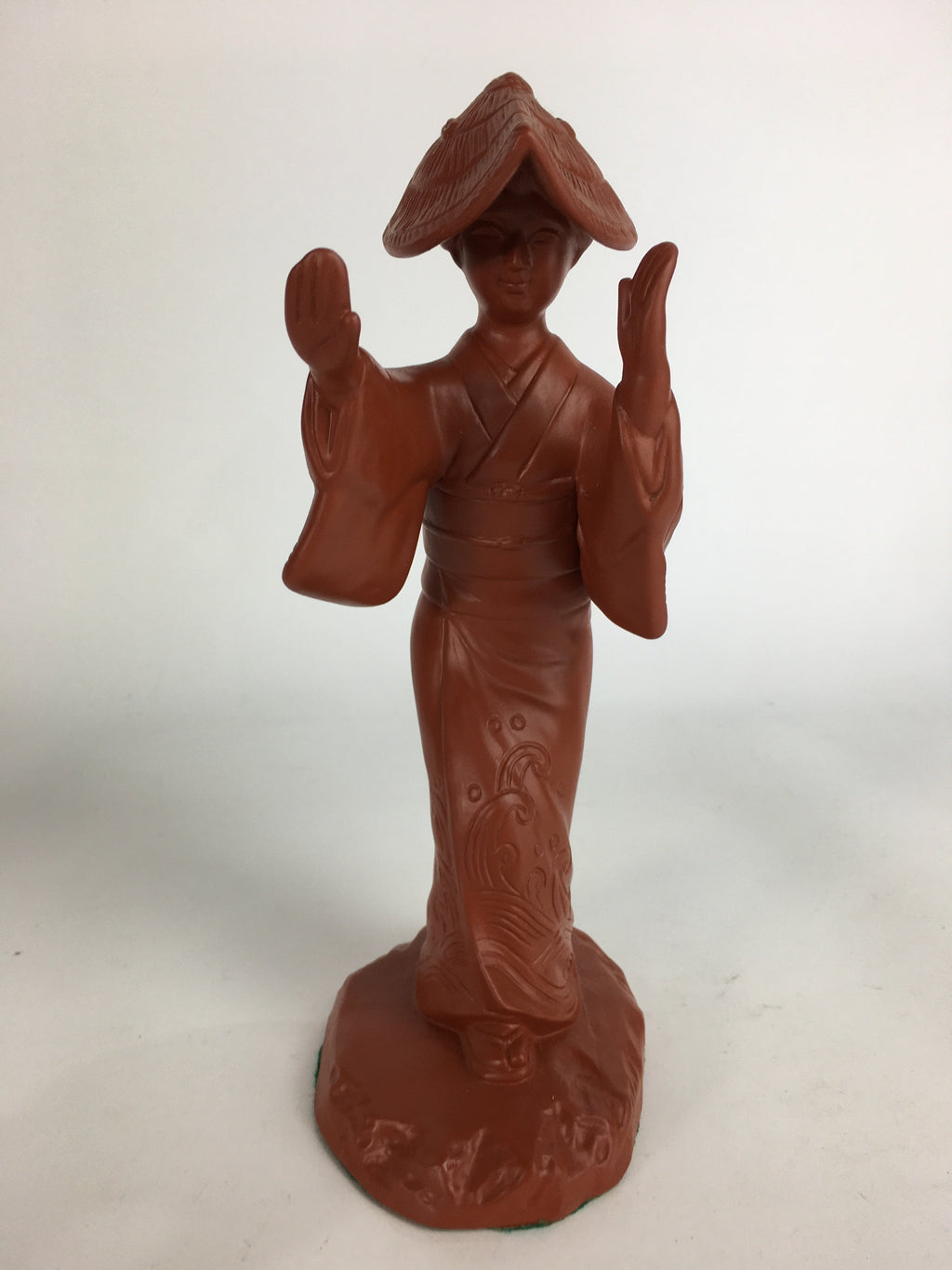Japanese Ceramic Tokoname ware Awaodori Dancer Statue Vtg Pottery Shudoro BD653