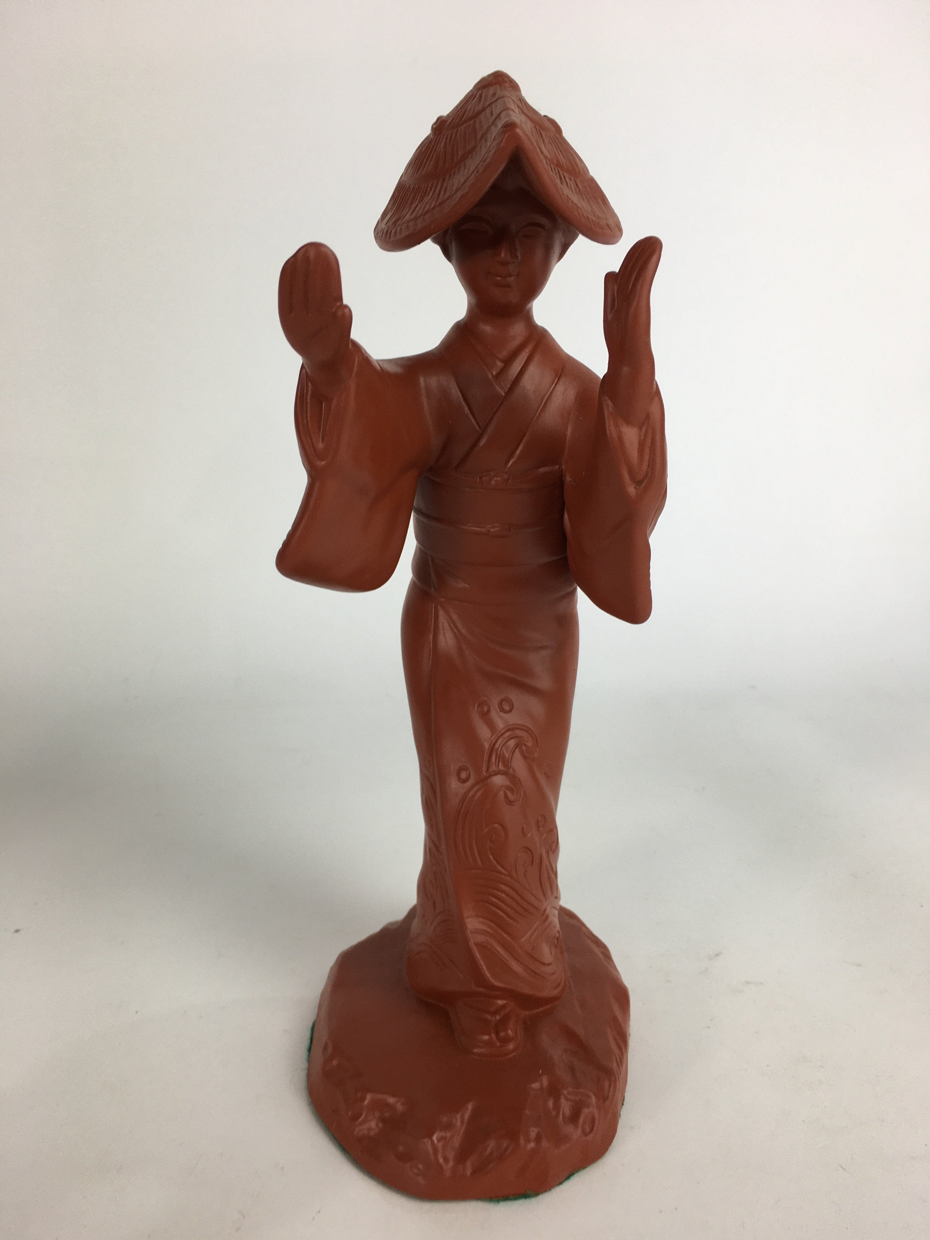 Japanese Ceramic Tokoname ware Awaodori Dancer Statue Vtg Pottery Shudoro BD653