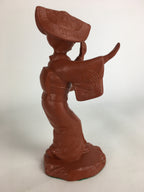 Japanese Ceramic Tokoname ware Awaodori Dancer Statue Vtg Pottery Shudoro BD653