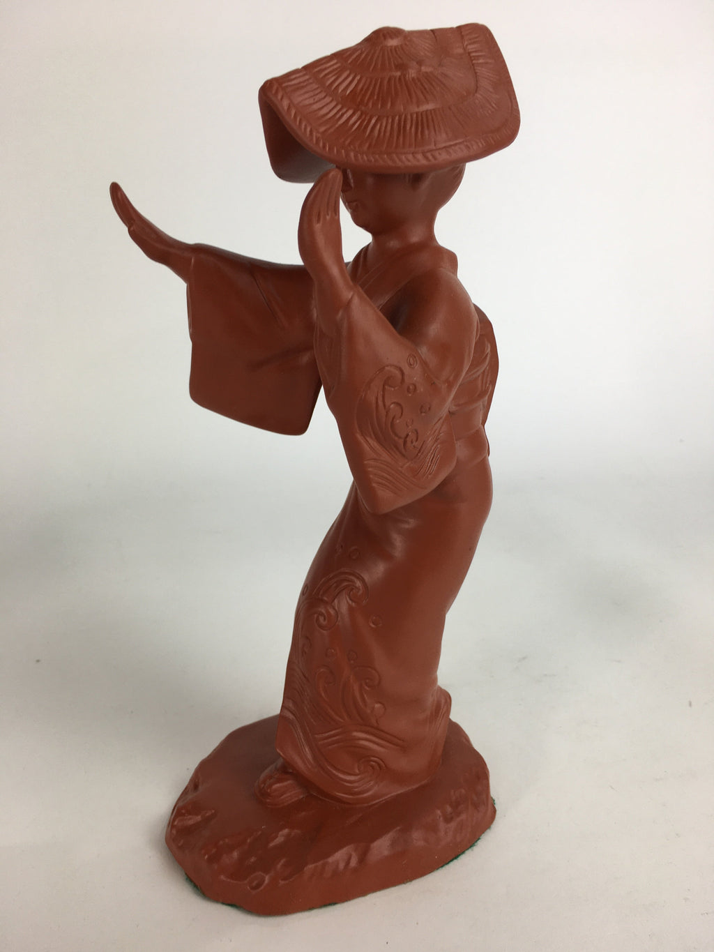 Japanese Ceramic Tokoname ware Awaodori Dancer Statue Vtg Pottery Shudoro BD653