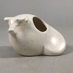 Japanese Ceramic Toothpick Holder Vtg Cow White Figurine Doll Zodiac DR325
