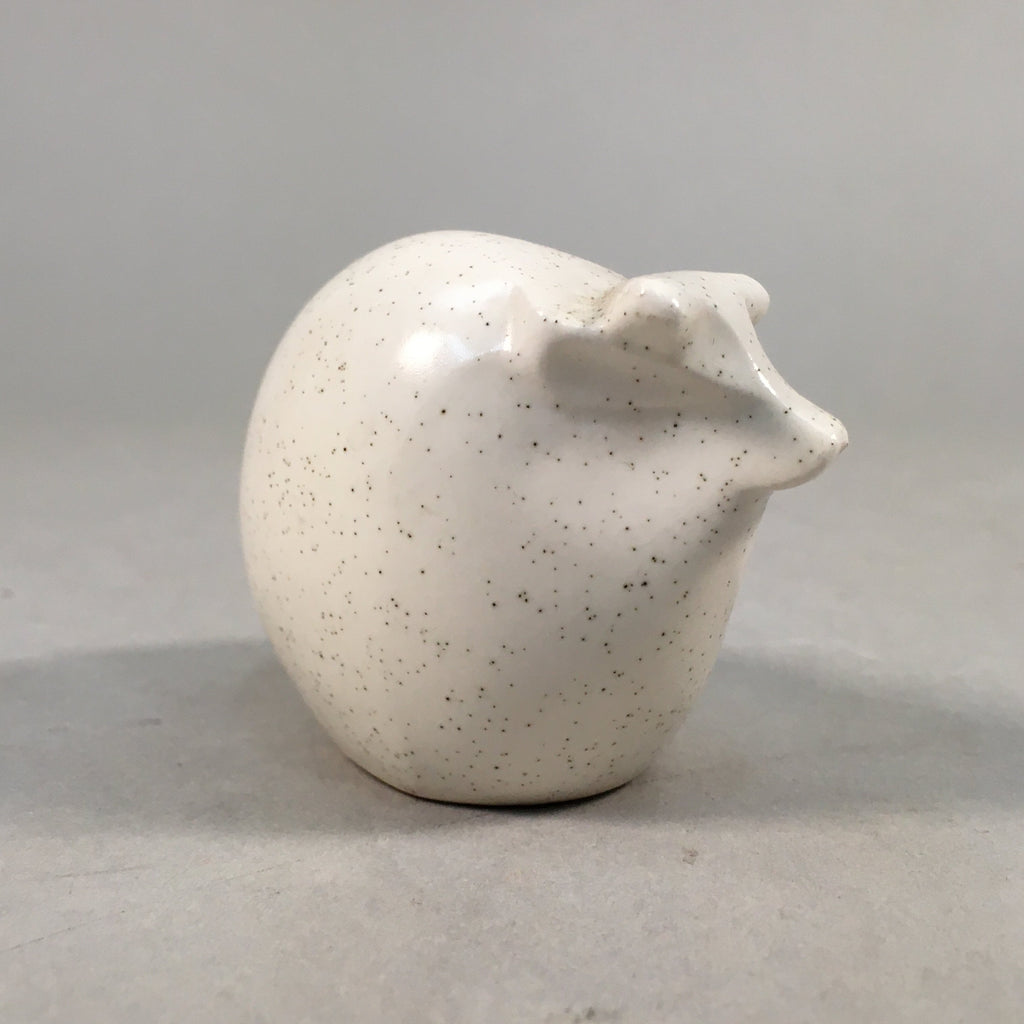 Japanese Ceramic Toothpick Holder Vtg Cow White Figurine Doll Zodiac DR325