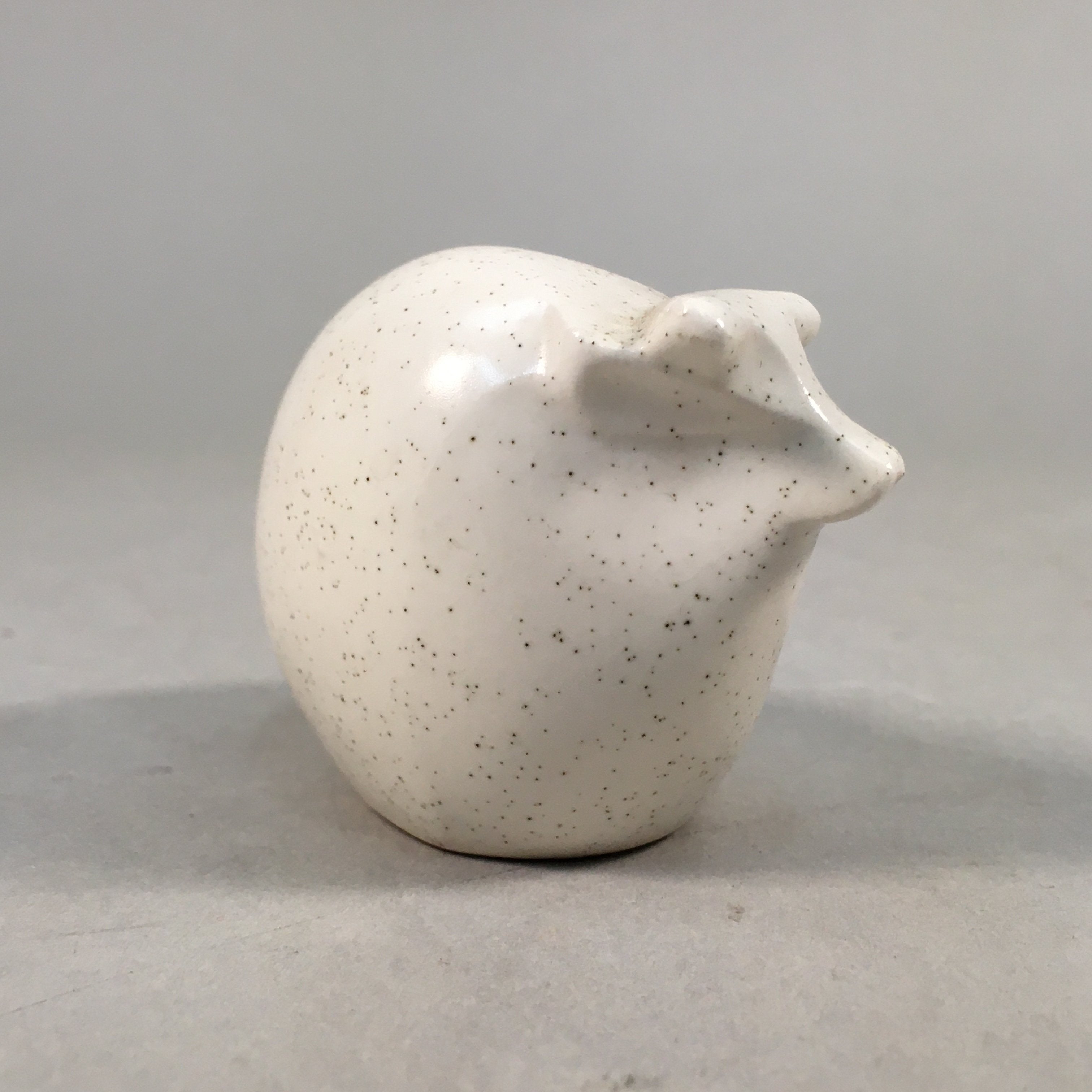 Japanese Ceramic Toothpick Holder Vtg Cow White Figurine Doll Zodiac DR325