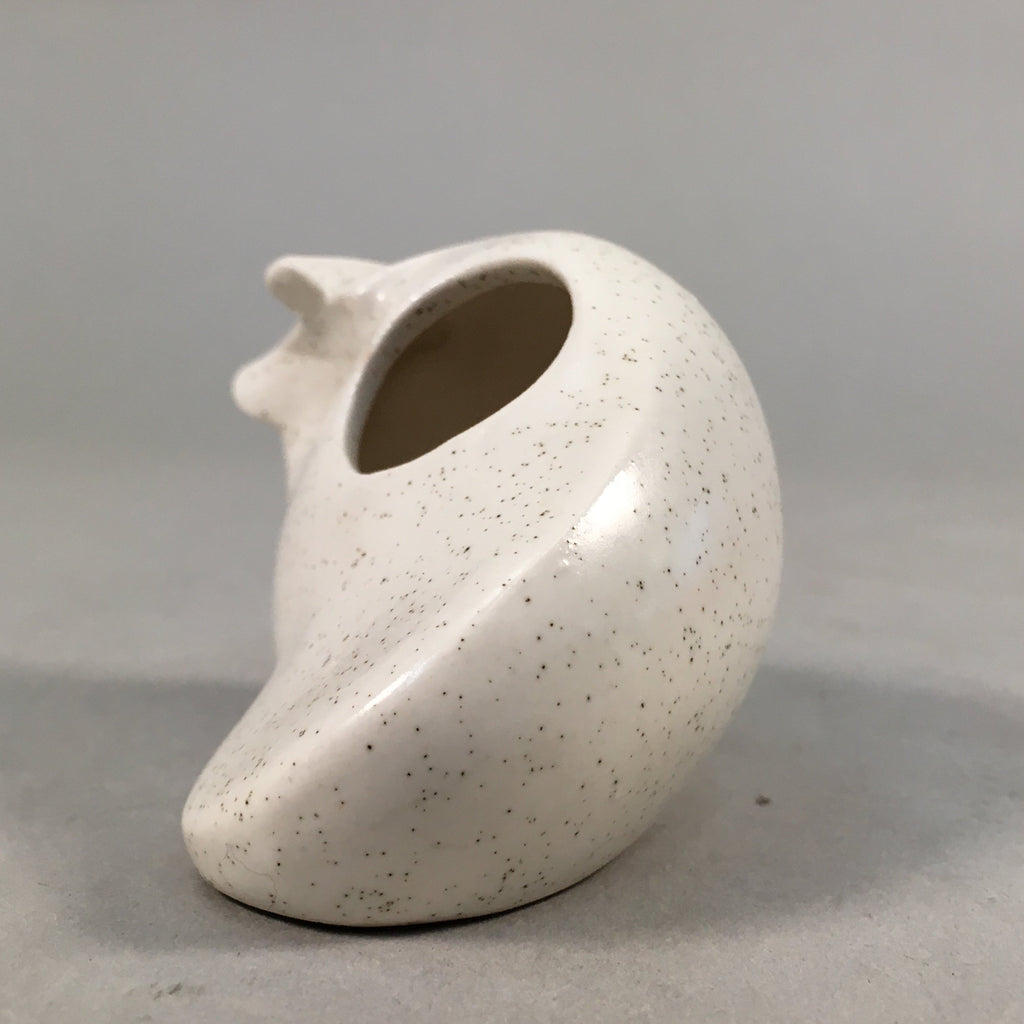 Japanese Ceramic Toothpick Holder Vtg Cow White Figurine Doll Zodiac DR325