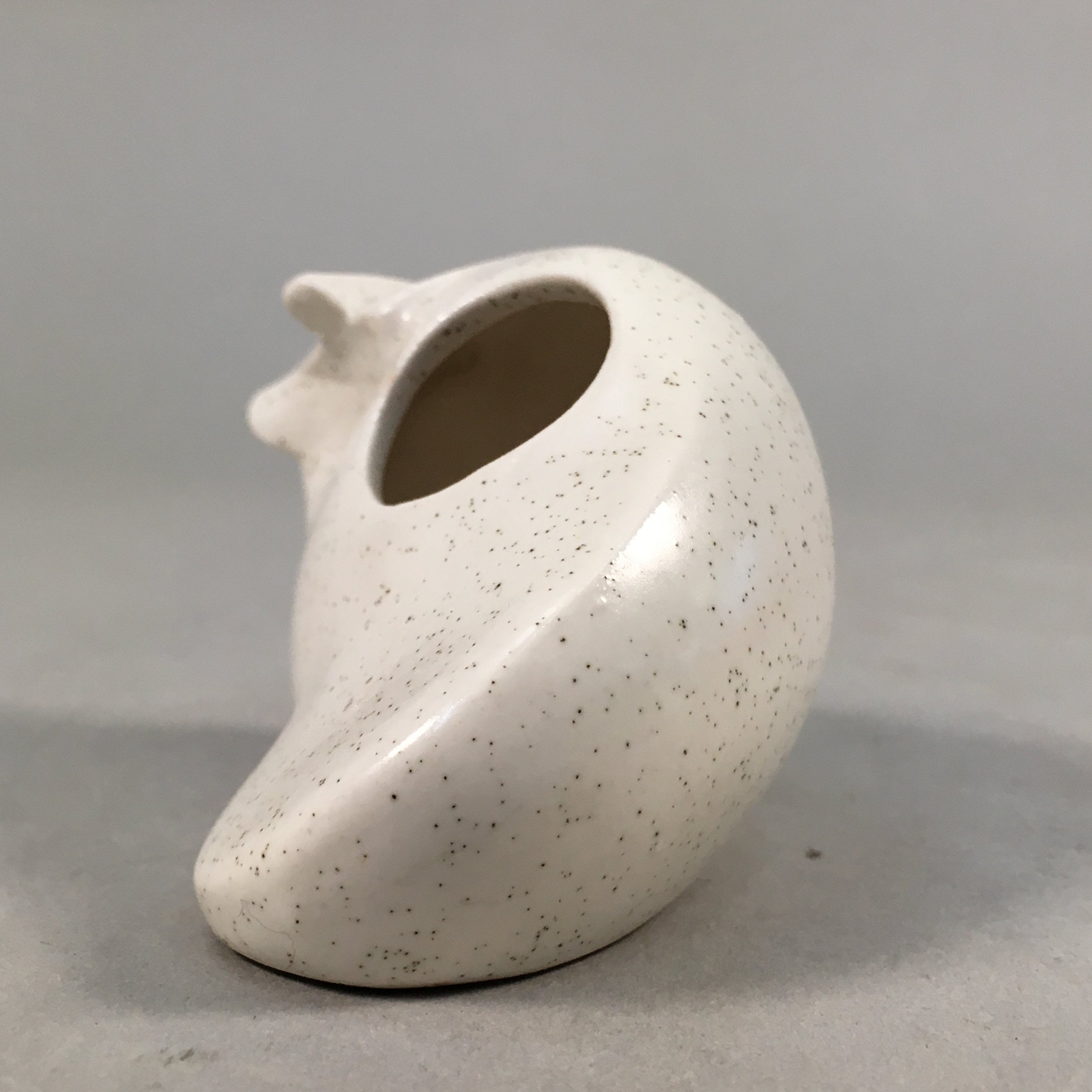 Japanese Ceramic Toothpick Holder Vtg Cow White Figurine Doll Zodiac DR325
