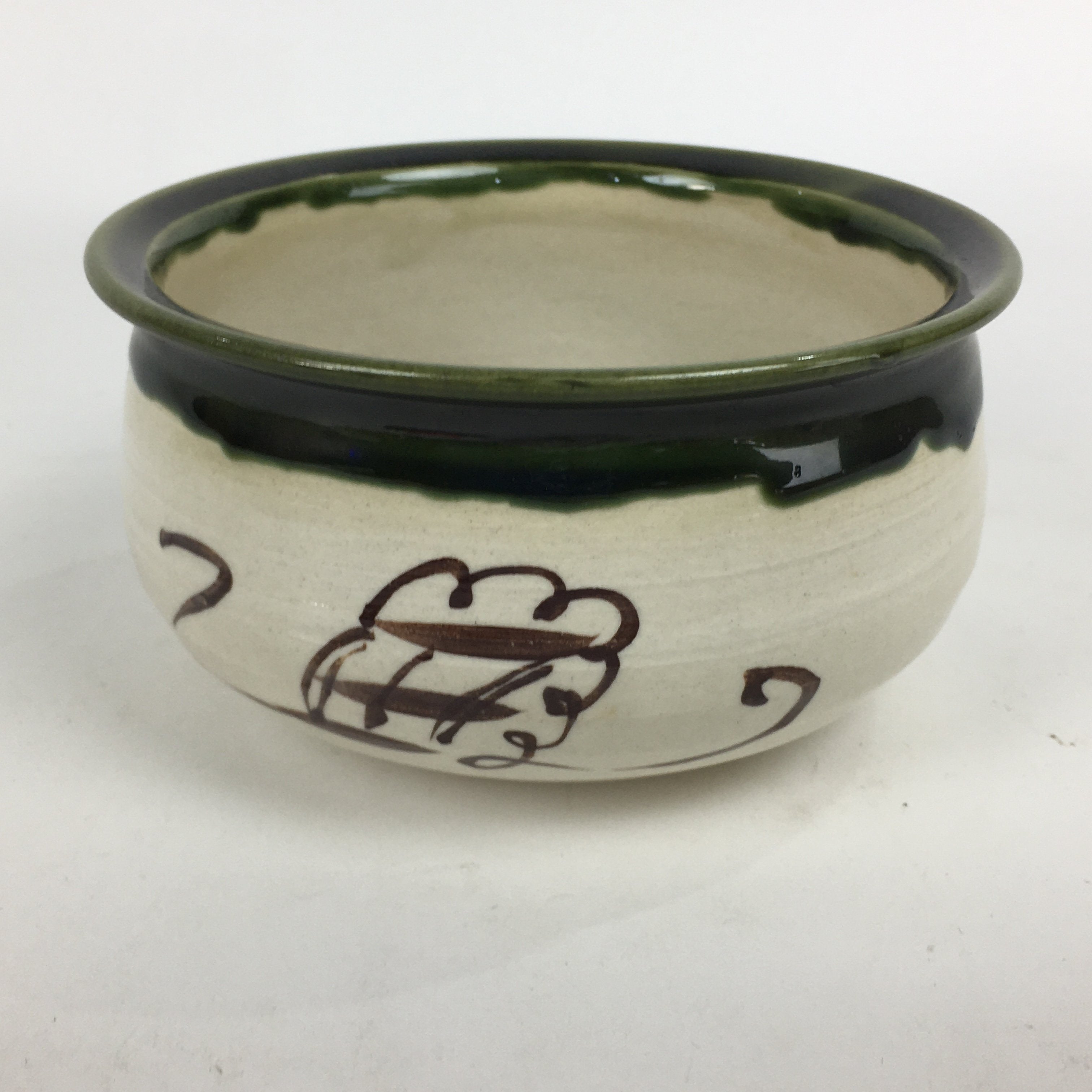 Japanese Ceramic Wastewater Receptacle Tea Ceremony Basin Bowl Vtg Kensui GTB785