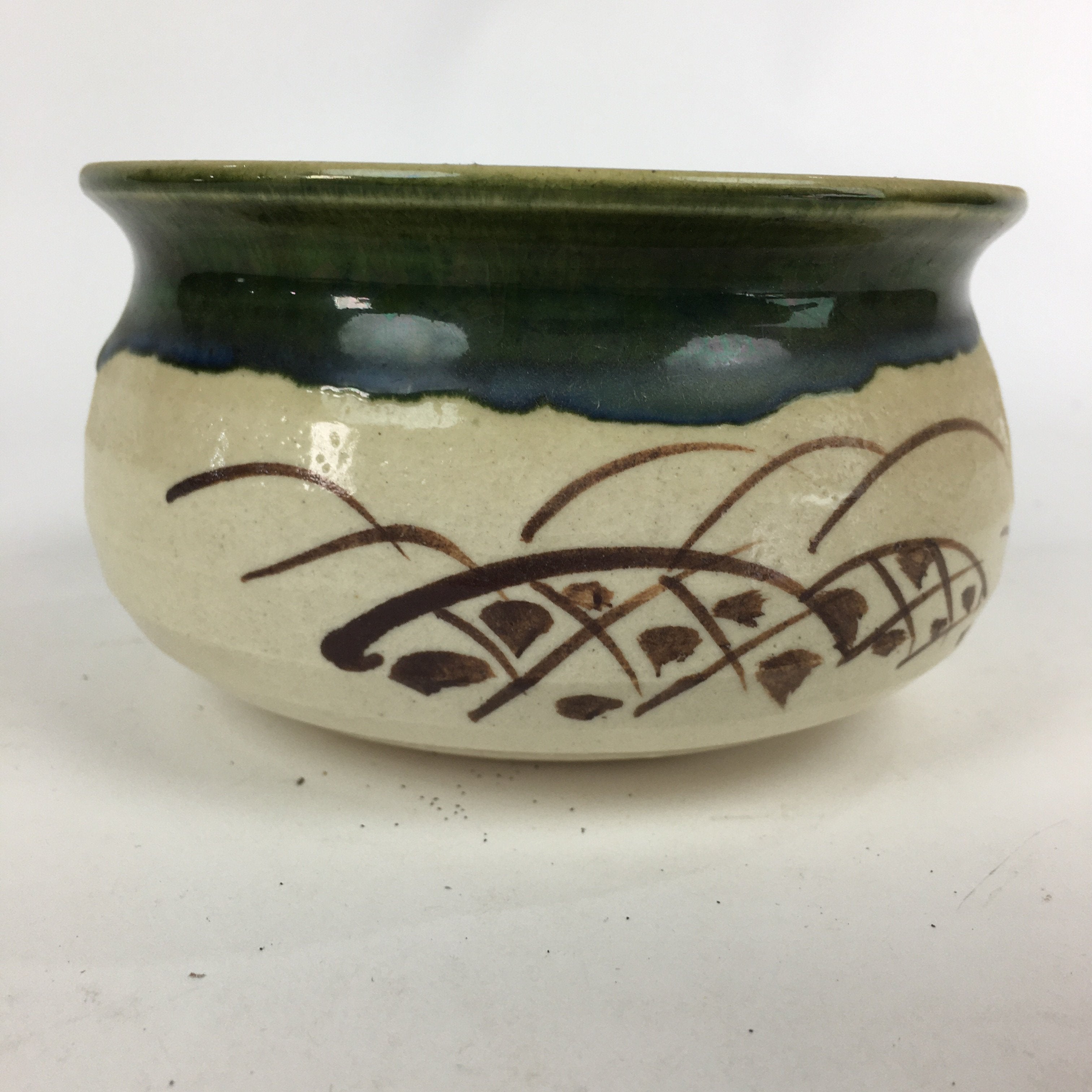 Japanese Ceramic Wastewater Receptacle Tea Ceremony Basin Bowl Vtg Kensui GTB828