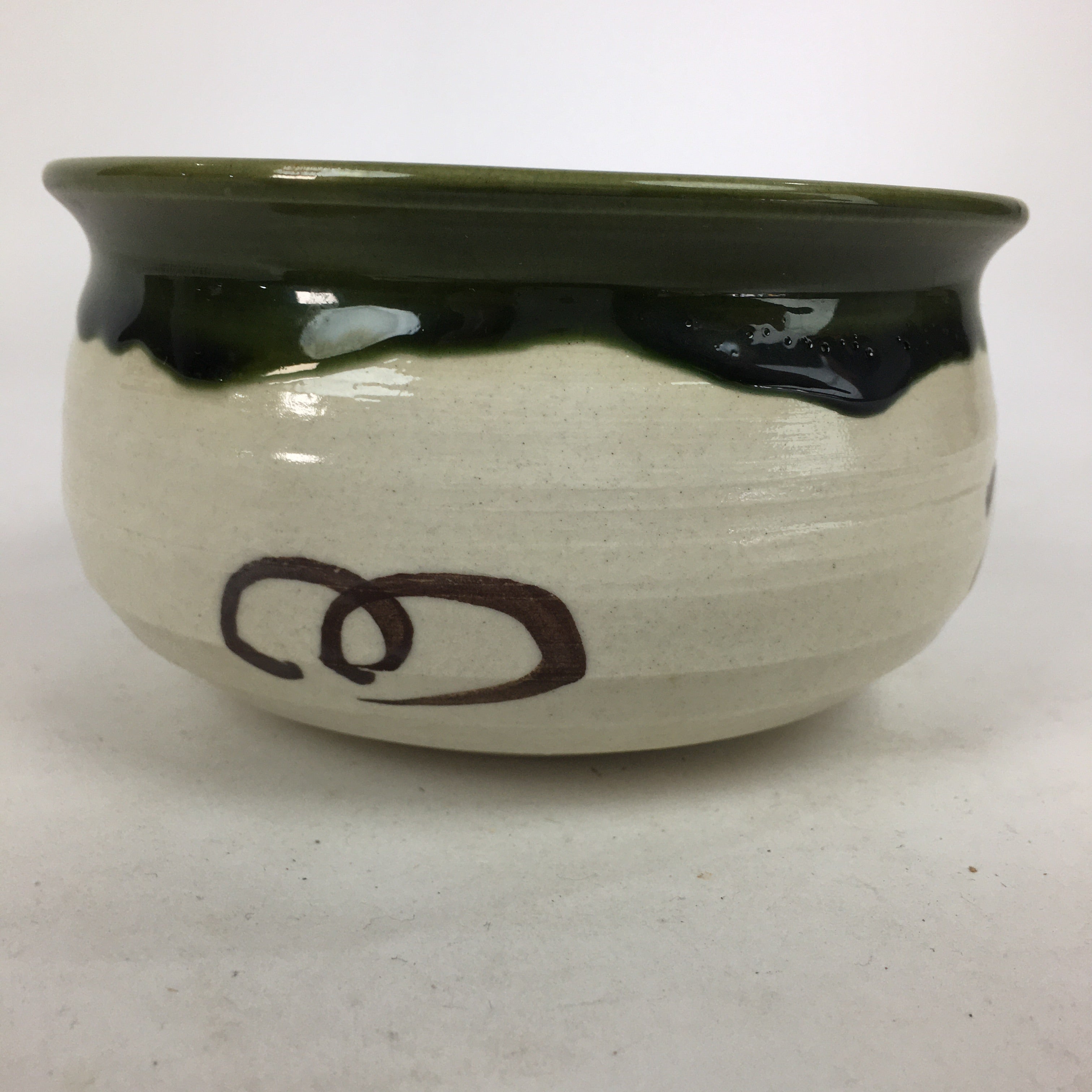 Japanese Ceramic Wastewater Receptacle Tea Ceremony Basin Bowl Vtg Kensui GTB874