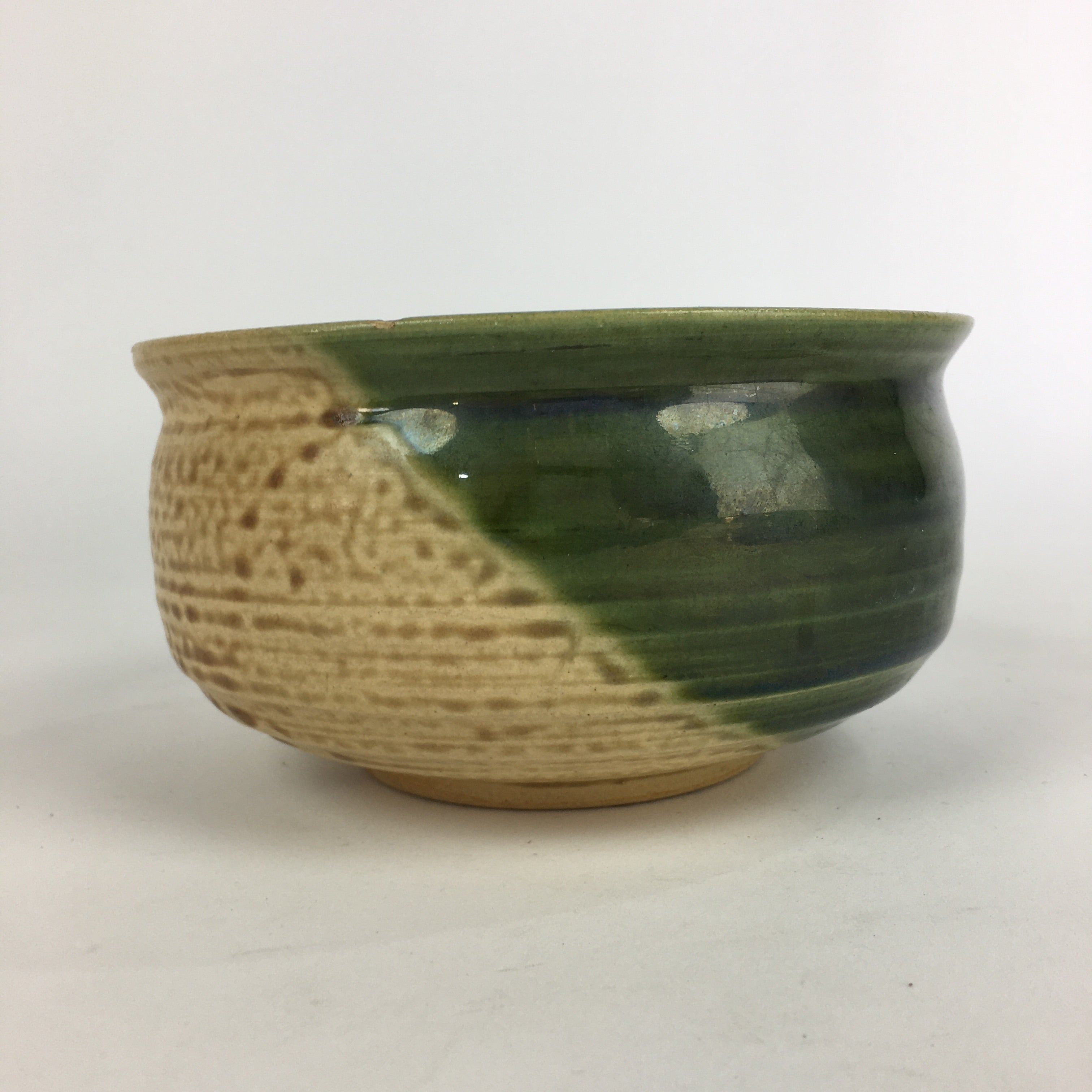 Japanese Ceramic Wastewater Receptacle Tea Ceremony Basin Bowl Vtg Kensui GTB921