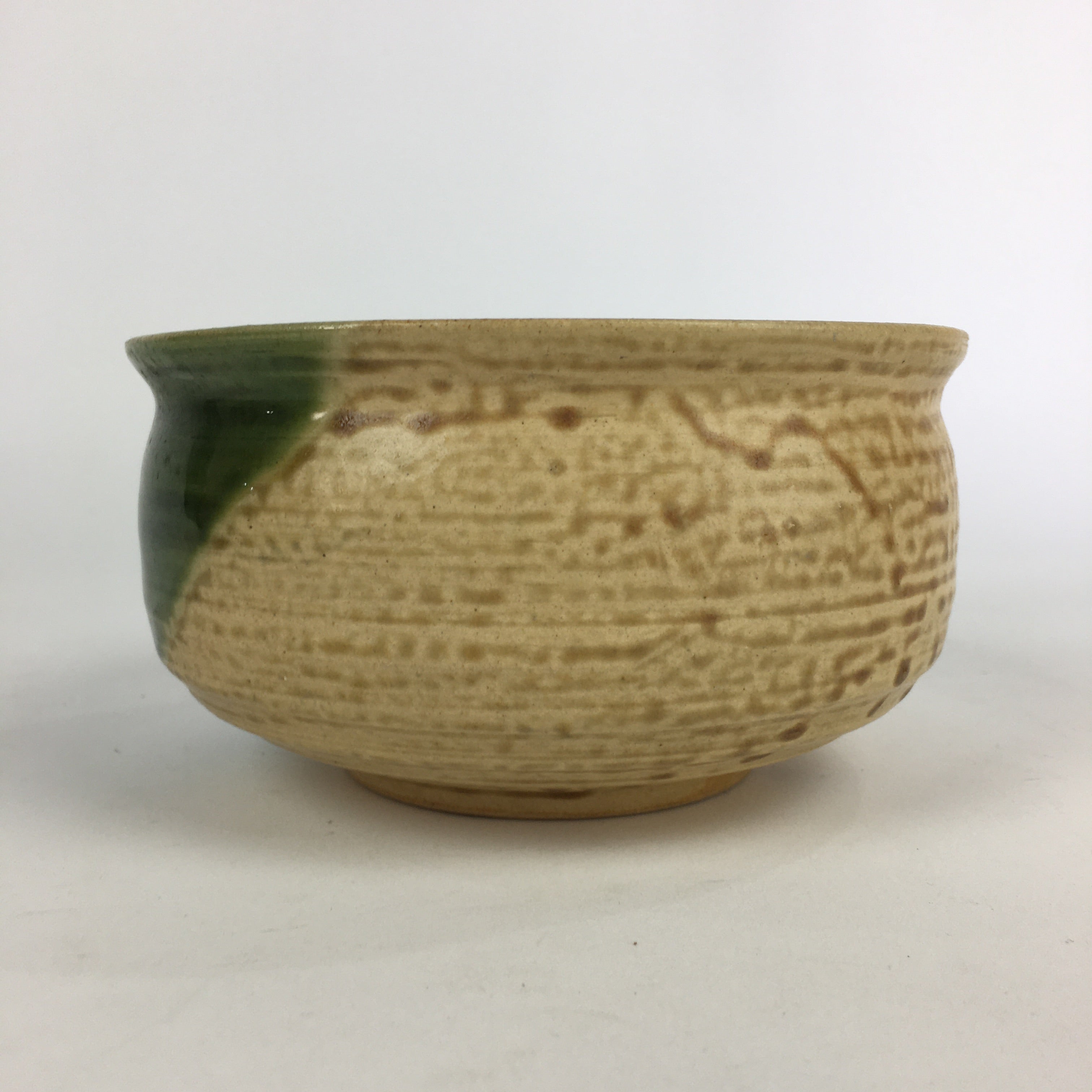 Japanese Ceramic Wastewater Receptacle Tea Ceremony Basin Bowl Vtg Kensui GTB921