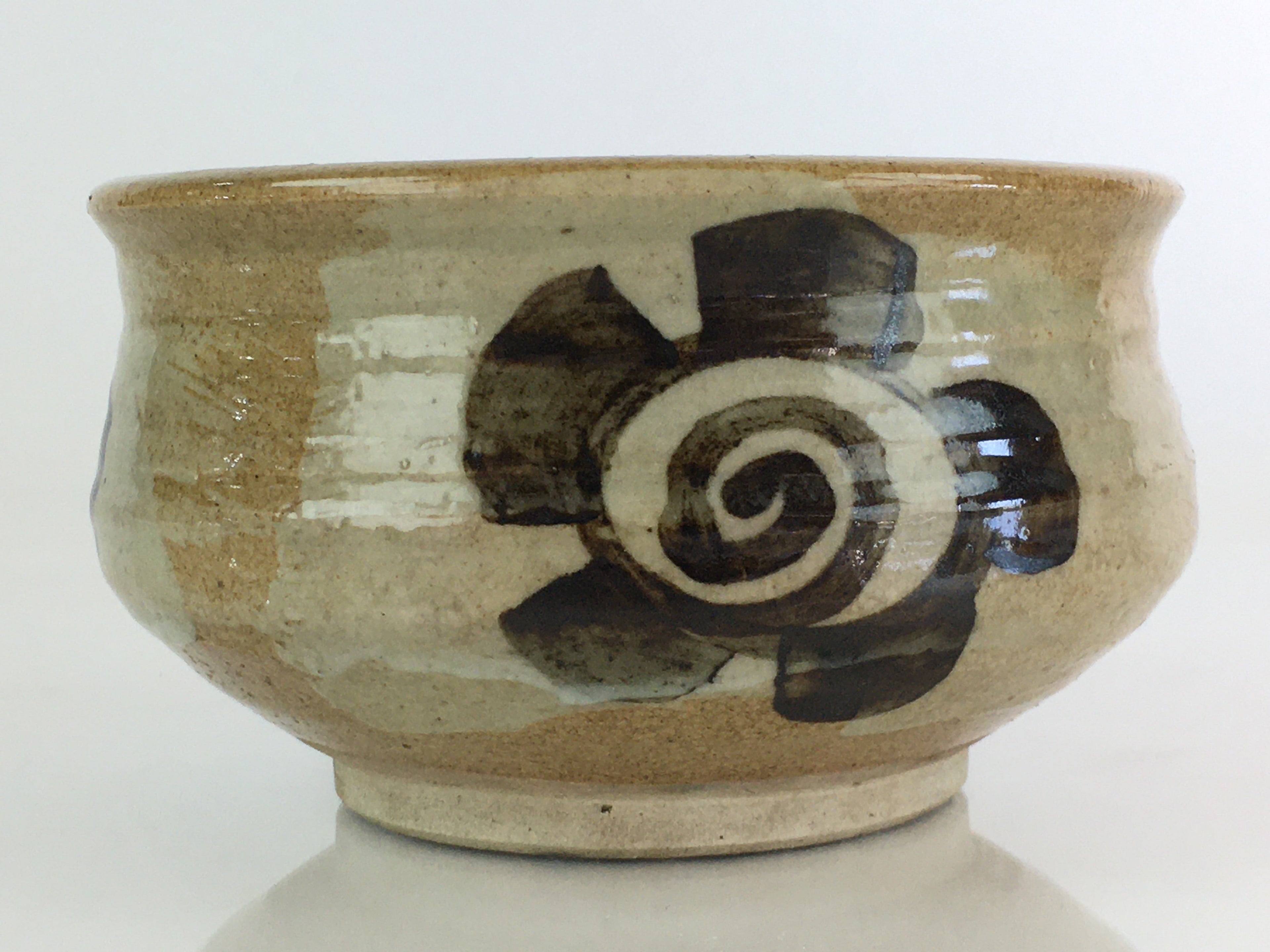 Japanese Ceramic Wastewater Receptacle Tea Ceremony Basin Bowl Vtg Kensui GTB939