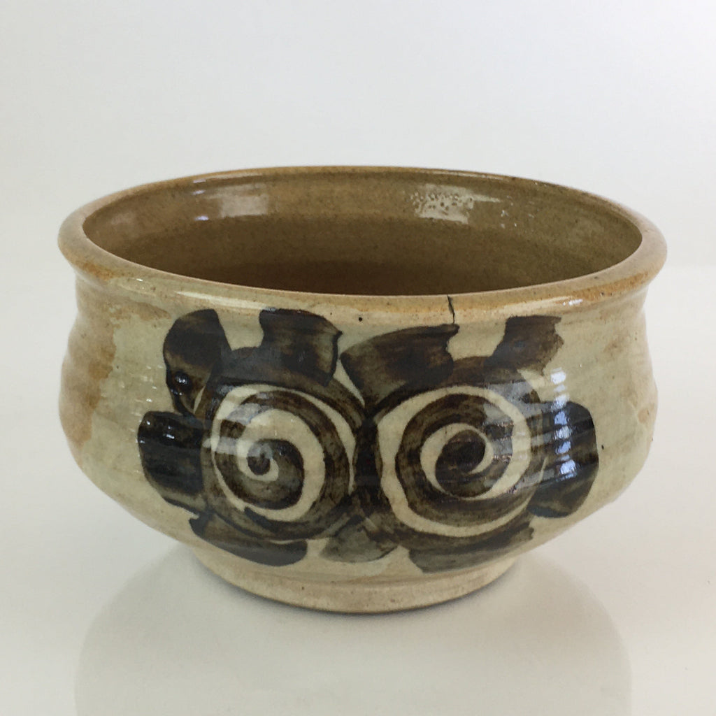 Japanese Ceramic Wastewater Receptacle Tea Ceremony Basin Bowl Vtg Kensui GTB939