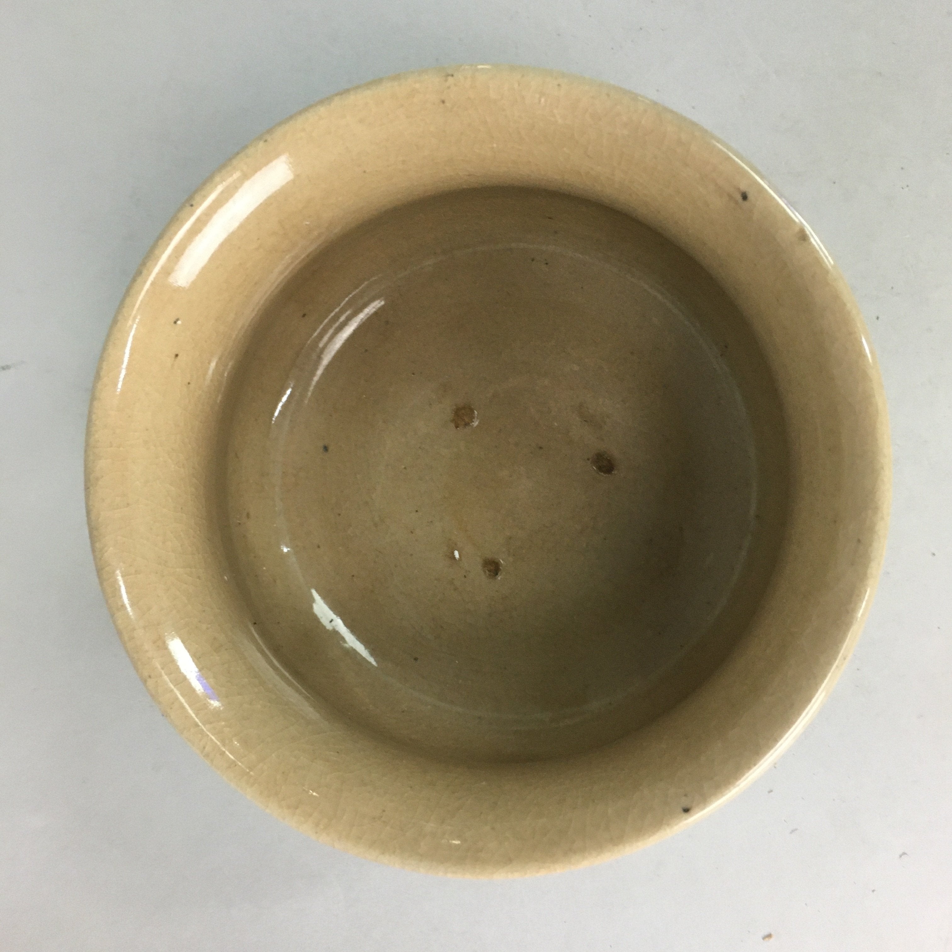 Japanese Ceramic Wastewater Receptacle Tea Ceremony Basin Bowl Vtg Kensui PP126