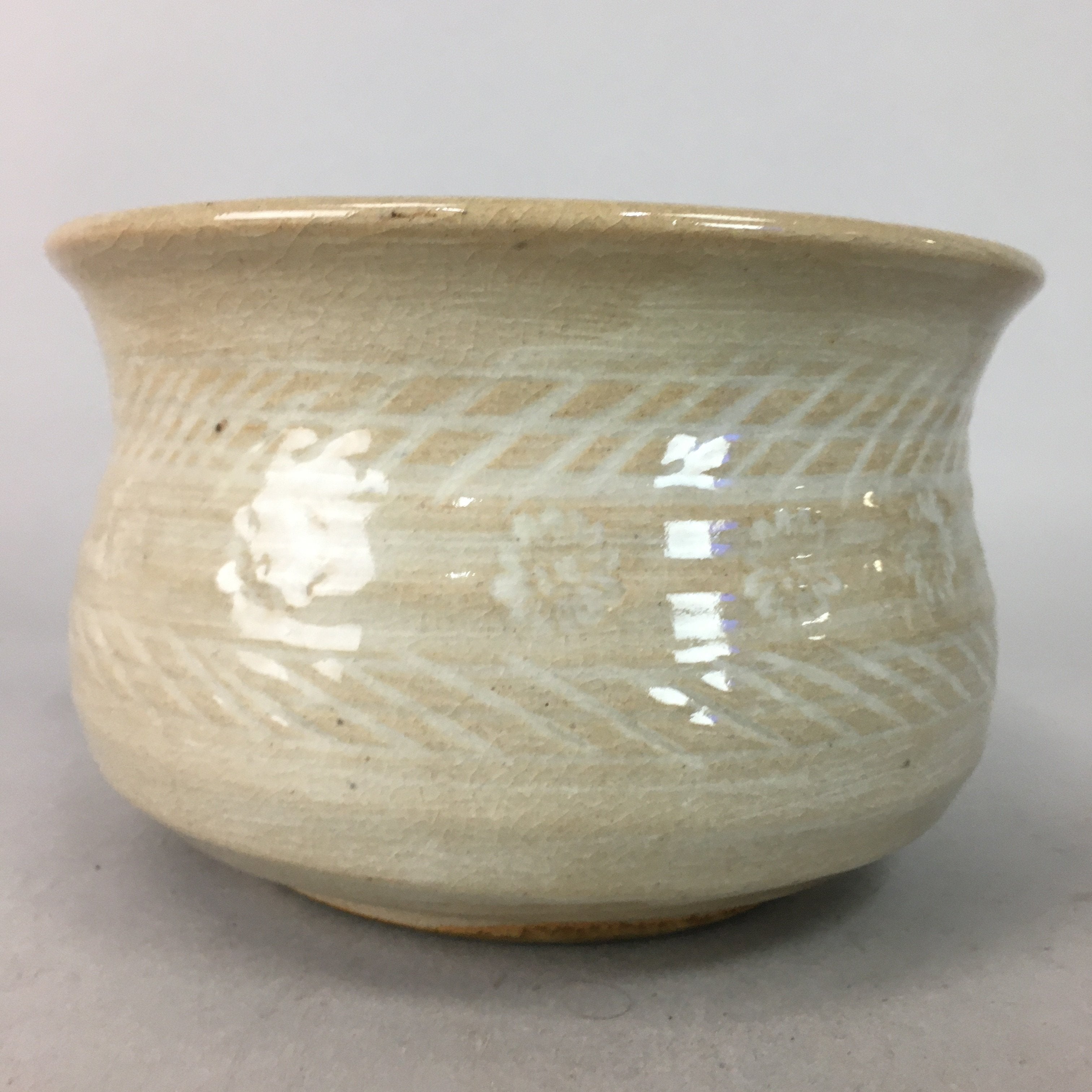 Japanese Ceramic Wastewater Receptacle Tea Ceremony Basin Bowl Vtg Kensui PP126