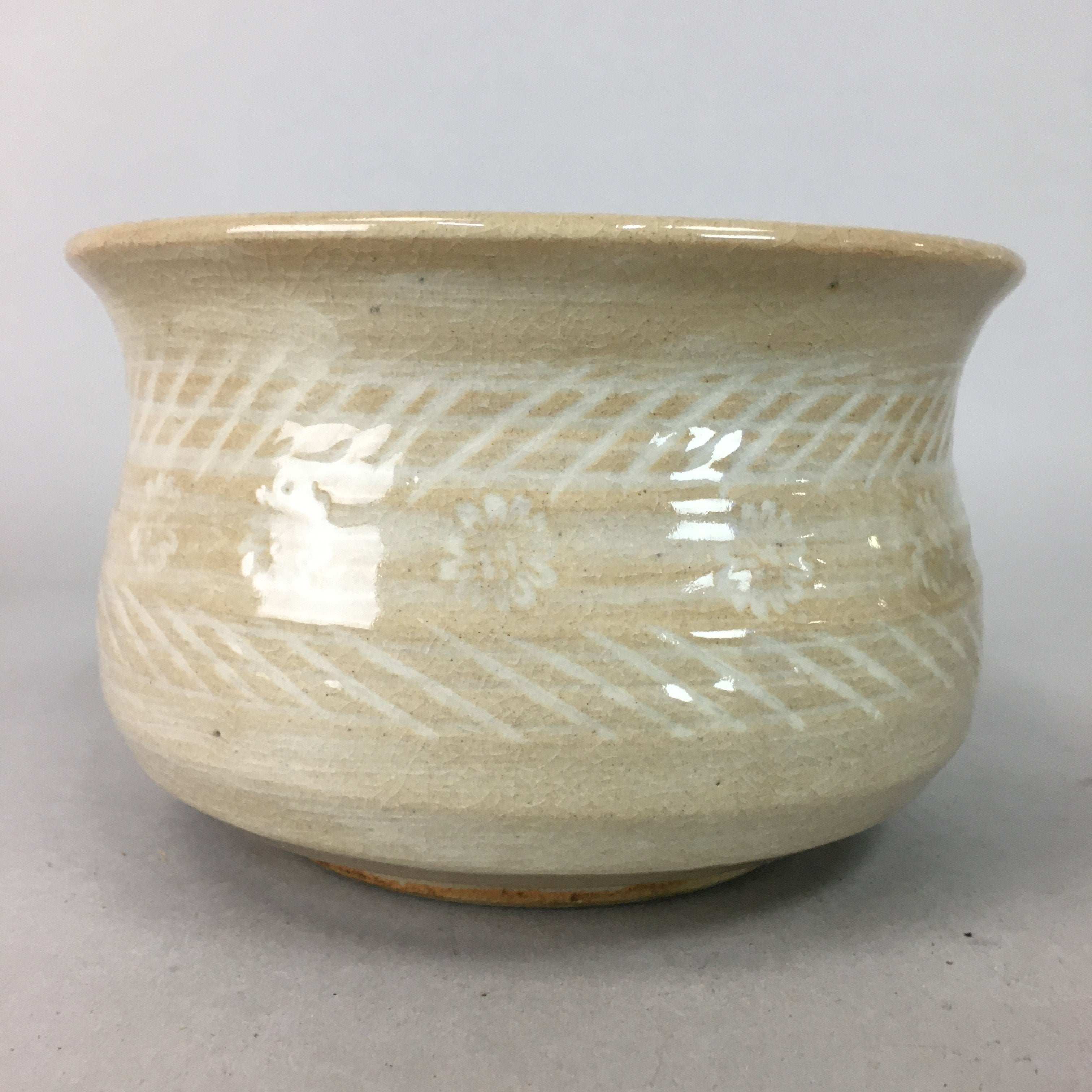 Japanese Ceramic Wastewater Receptacle Tea Ceremony Basin Bowl Vtg Kensui PP126