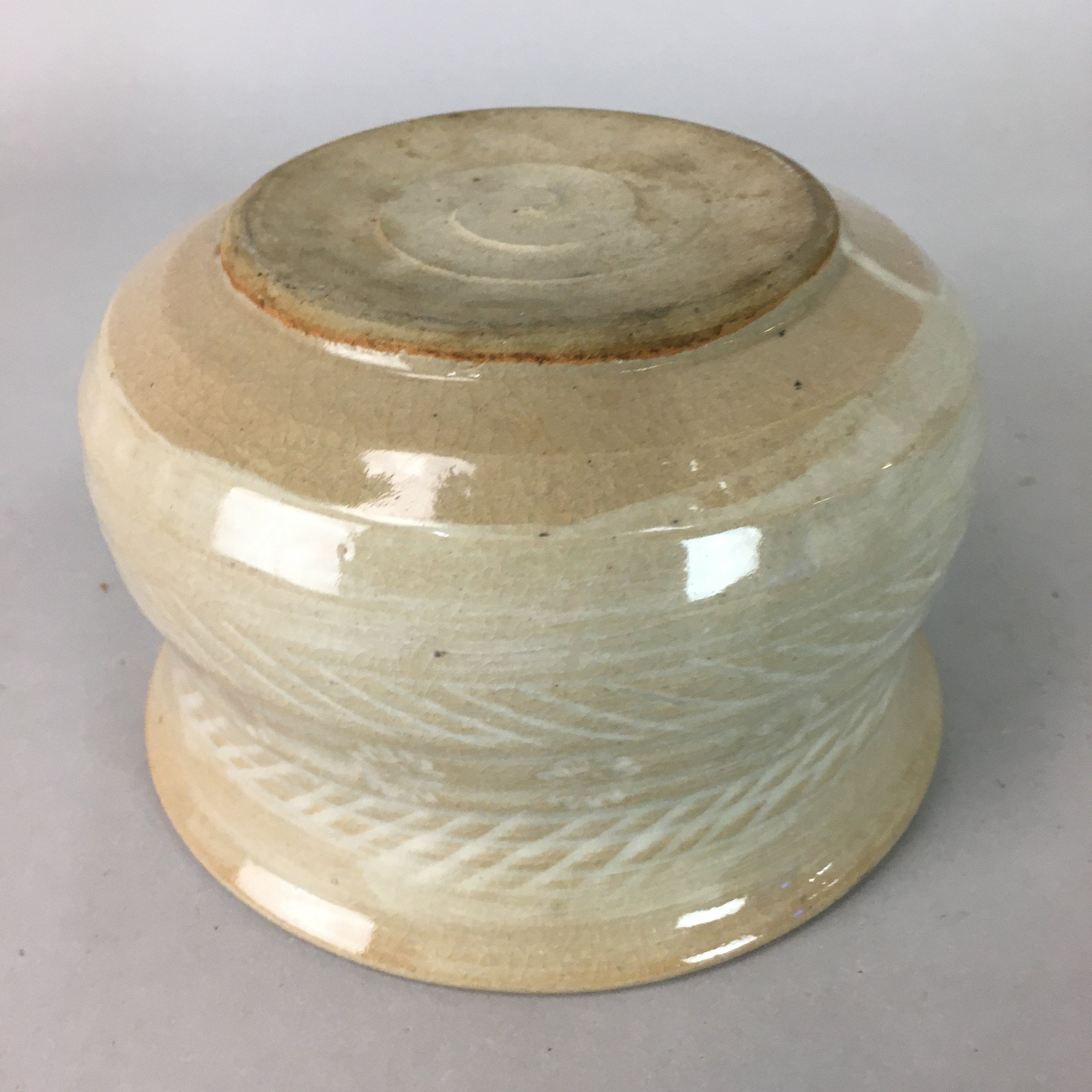 Japanese Ceramic Wastewater Receptacle Tea Ceremony Basin Bowl Vtg Kensui PP126