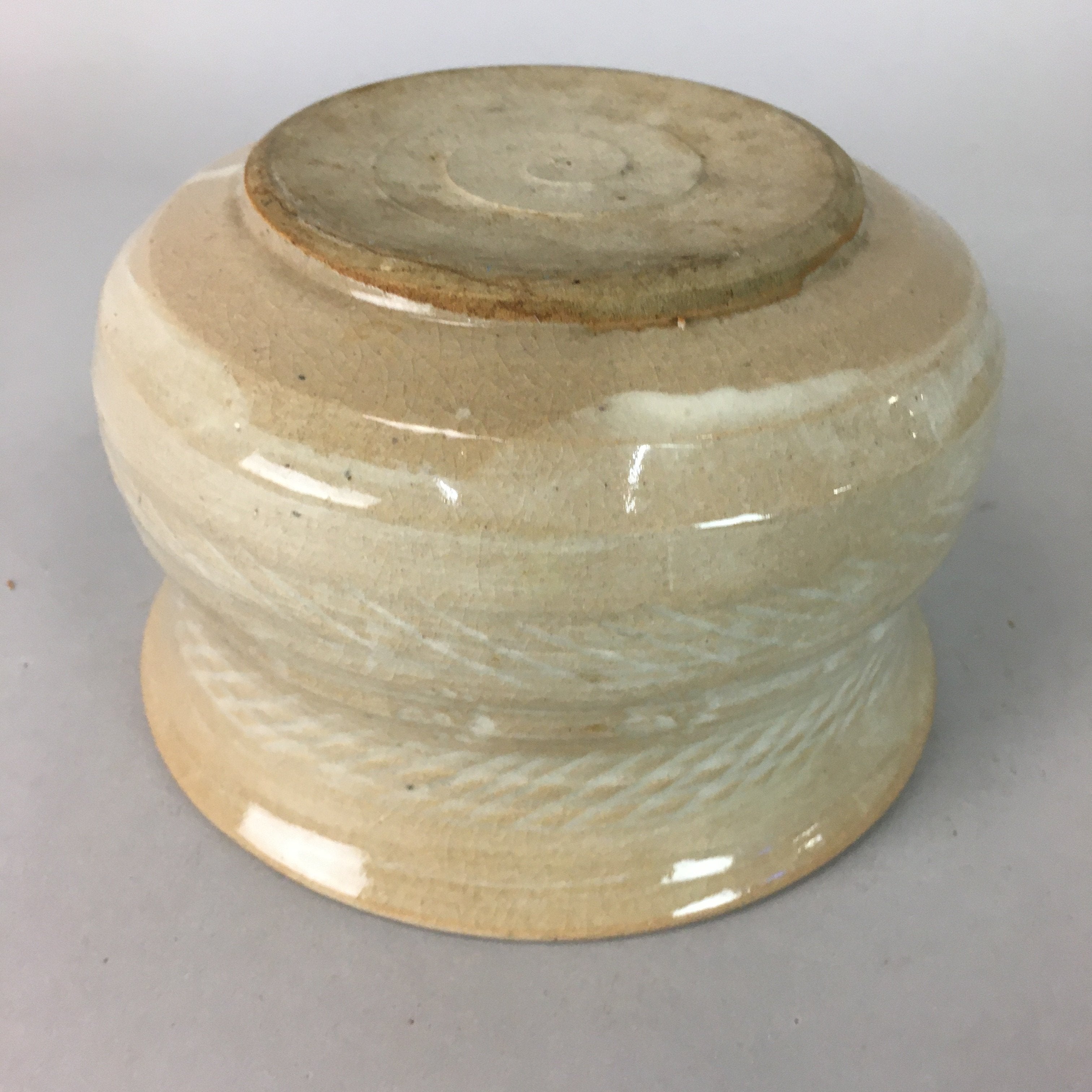 Japanese Ceramic Wastewater Receptacle Tea Ceremony Basin Bowl Vtg Kensui PP126