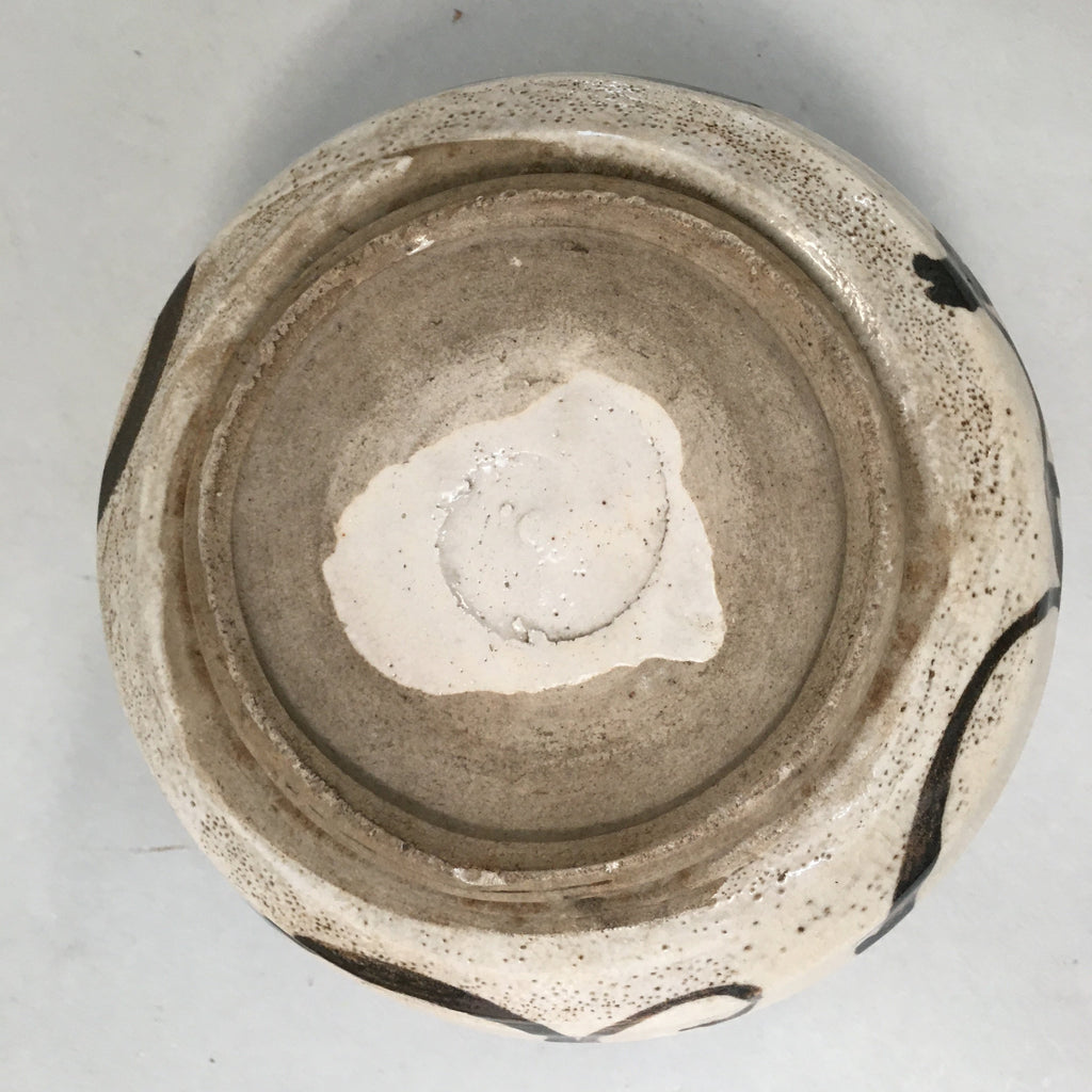 Japanese Ceramic Wastewater Receptacle Tea Ceremony Basin Bowl Vtg Kensui PP332